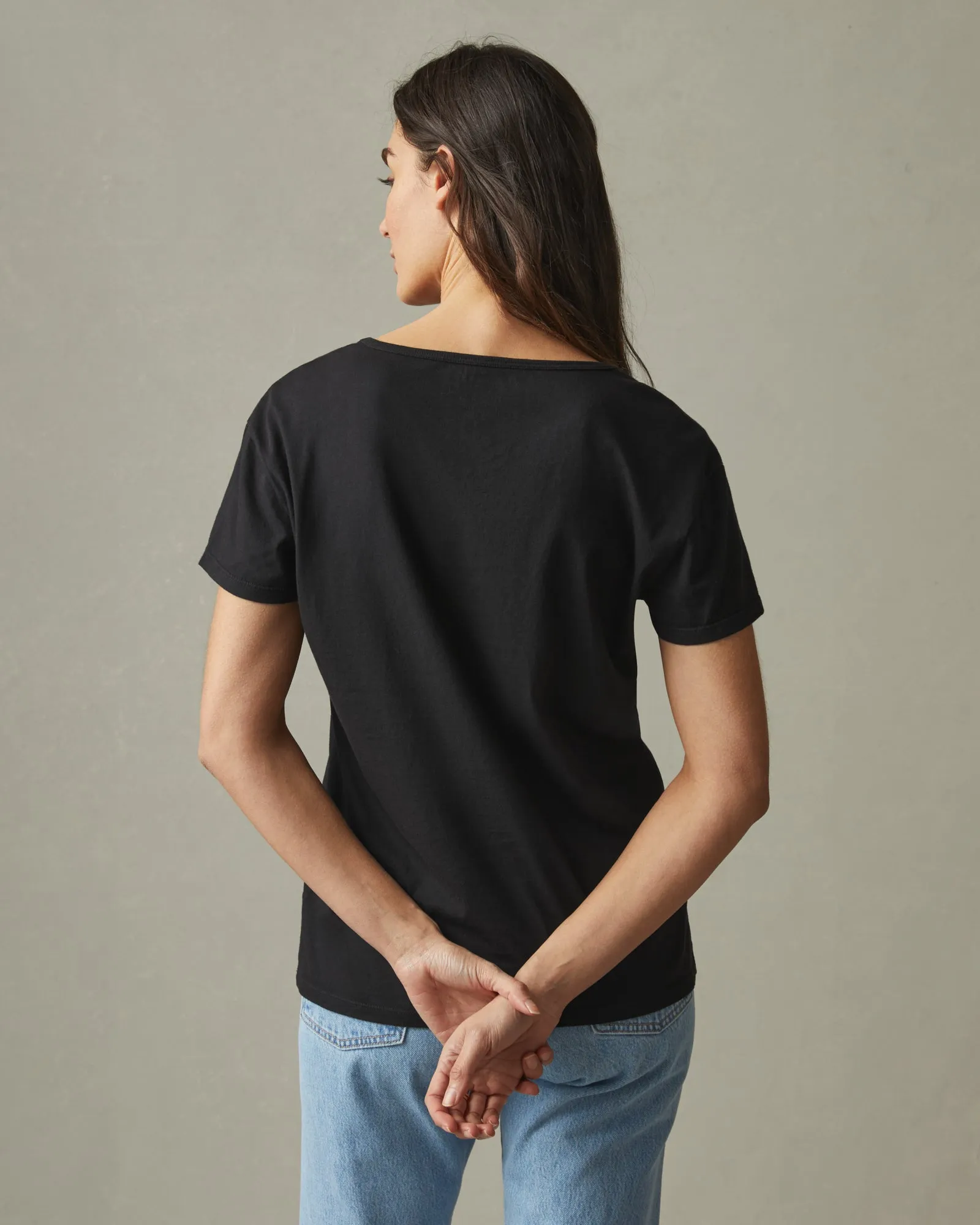 Women's Classic Cotton Scoop Tee - Black sold by American Giant product image thumbnail 3
