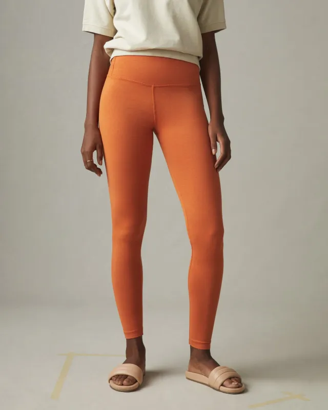 Women's Cotton Stretch Legging - Henna sold by American Giant