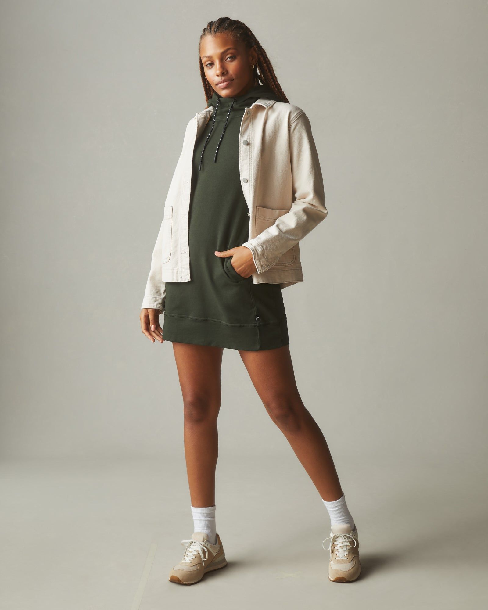 Women's Hoodie Dress - Dark Elm sold by American Giant product image thumbnail 4