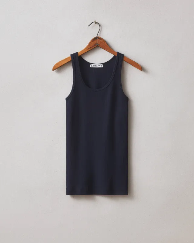 Women's Rib Tank - Dress Navy sold by American Giant