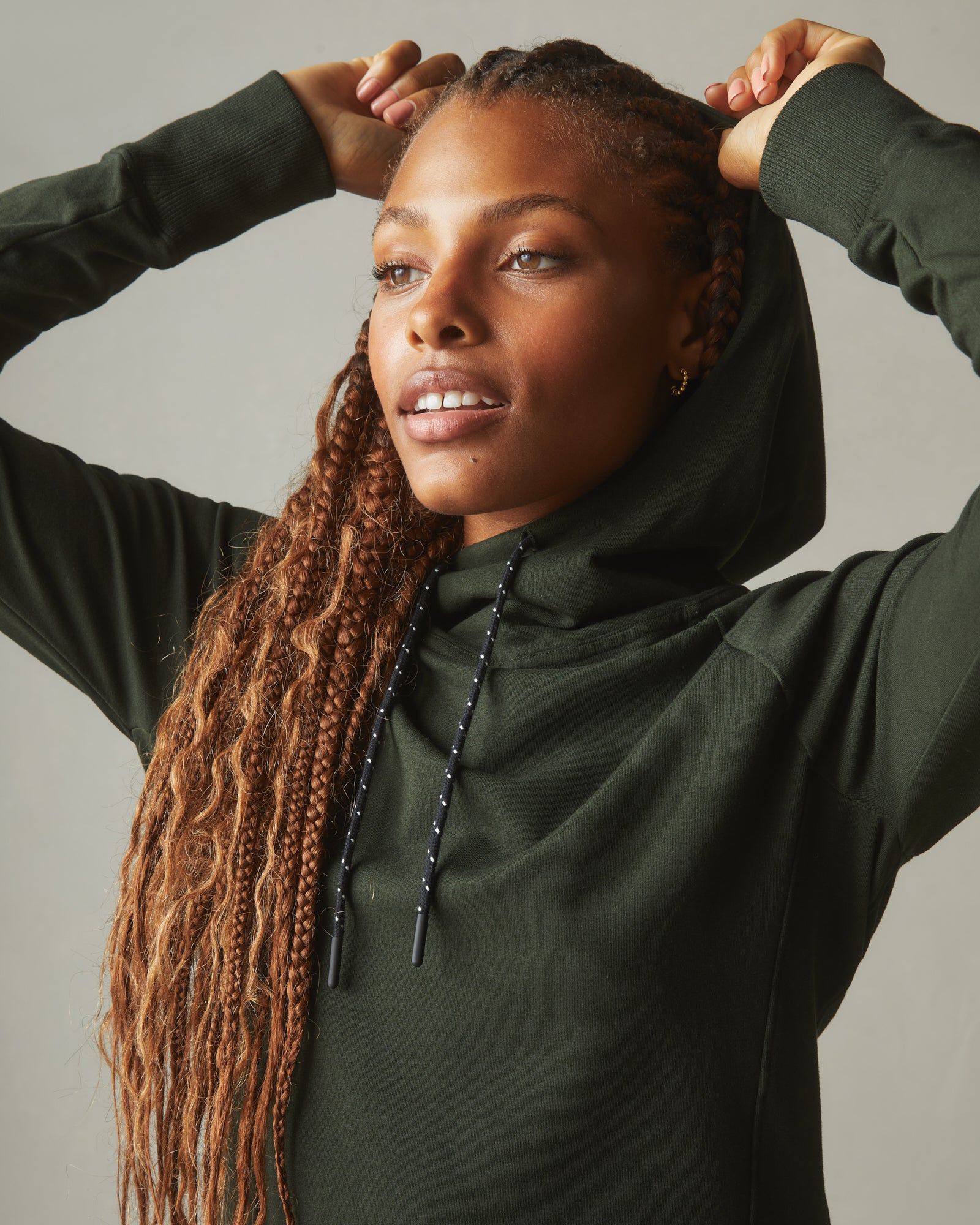 Women's Hoodie Dress - Dark Elm sold by American Giant product image thumbnail 3