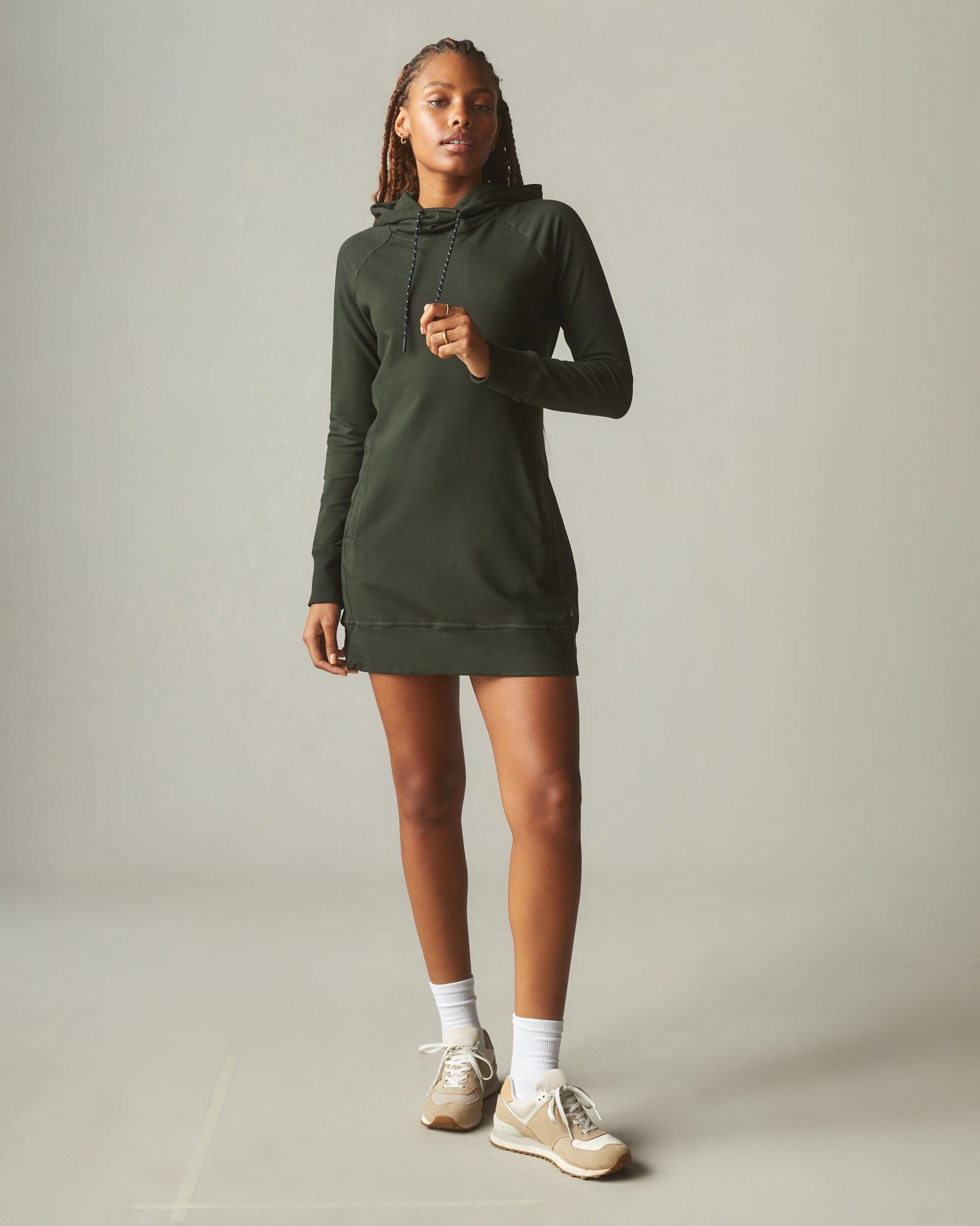 Women's Hoodie Dress - Dark Elm sold by American Giant