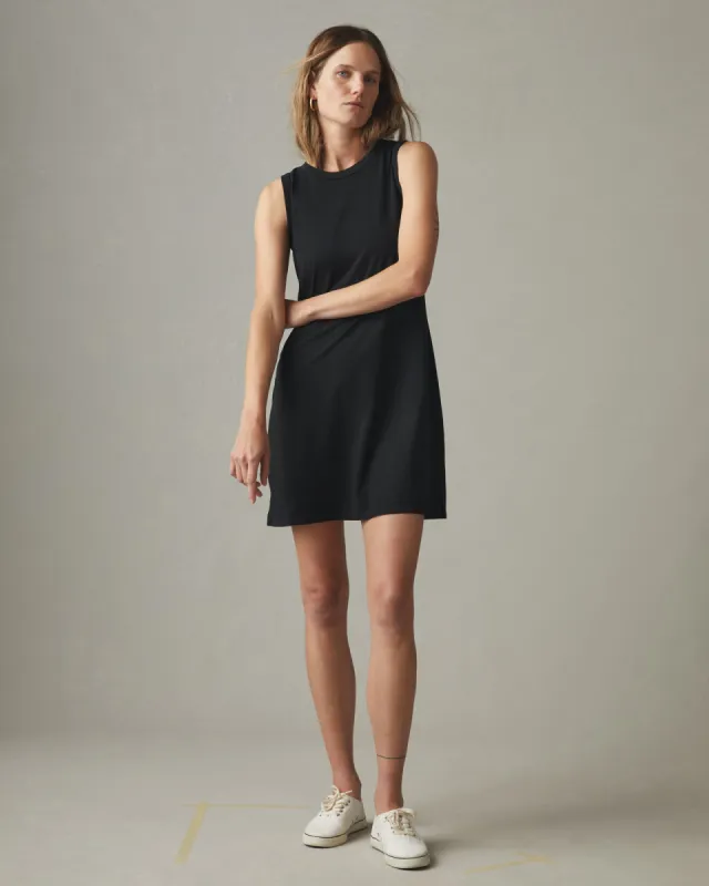 Women's Muscle Tee Dress - Super Black sold by American Giant