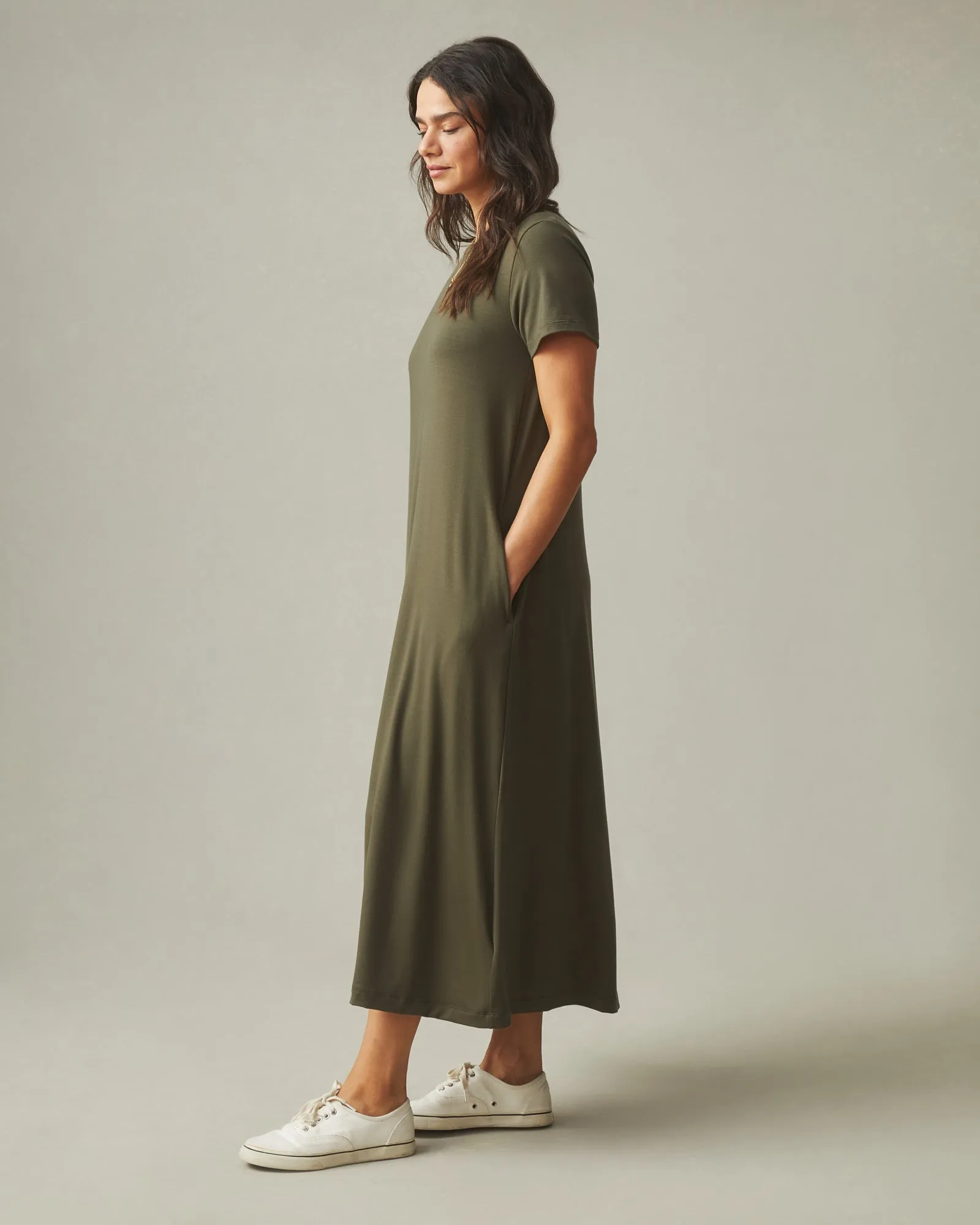 Women's Flex Maxi Dress - Olive sold by American Giant product image thumbnail 3