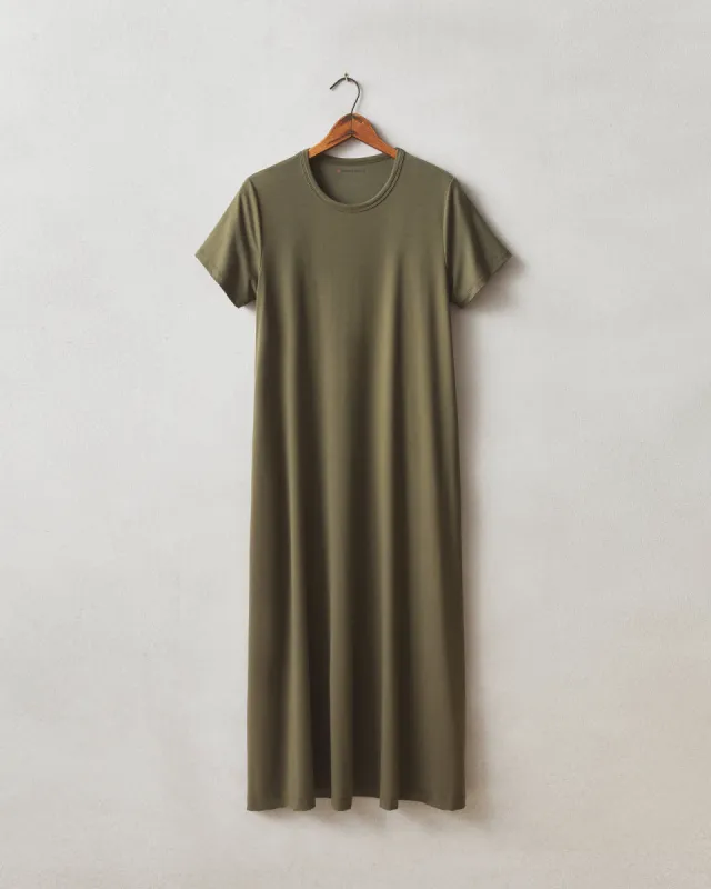 Women's Flex Maxi Dress - Olive sold by American Giant