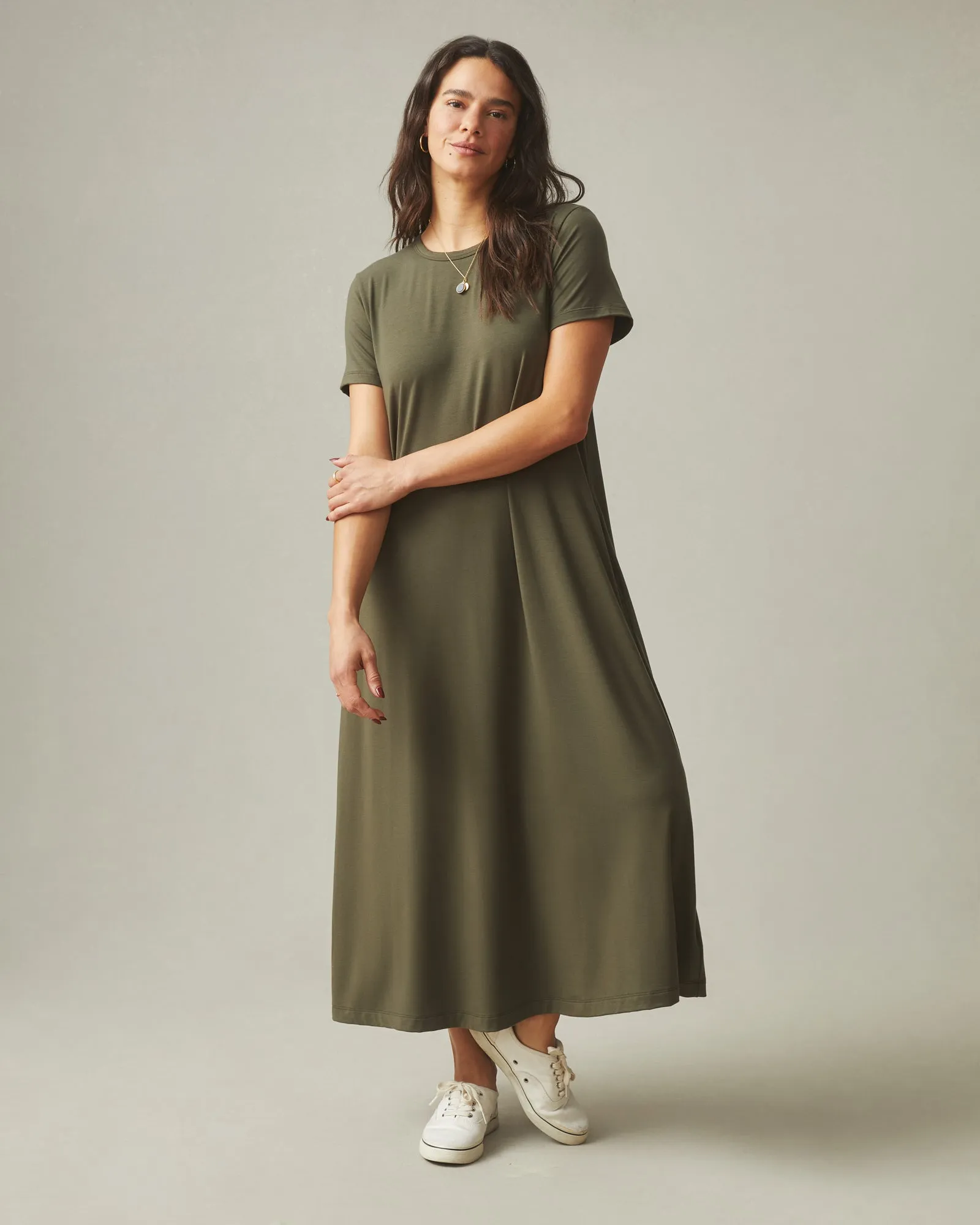 Women's Flex Maxi Dress - Olive sold by American Giant product image thumbnail 2