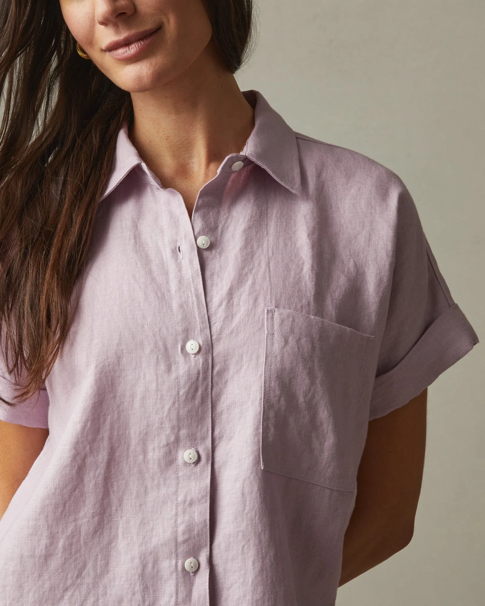 Women's Linen Shirt - Keepsake Lilac sold by American Giant product image thumbnail 3