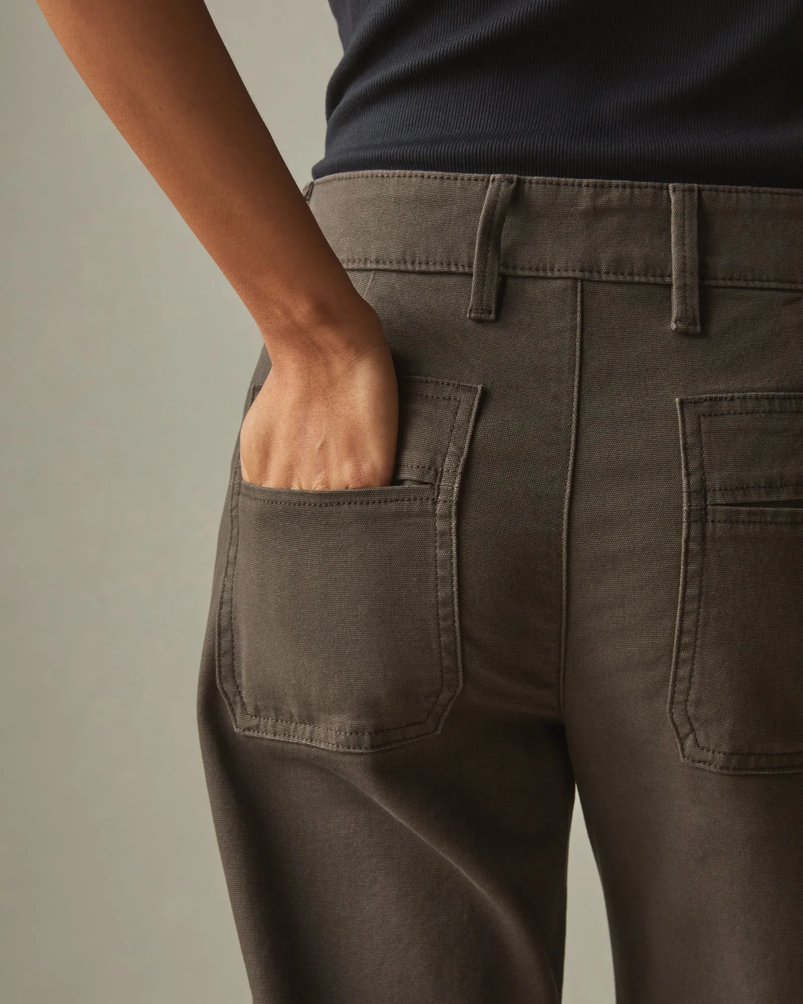 Women's Wide Leg Pant - Dark Coffee sold by American Giant product image thumbnail 4