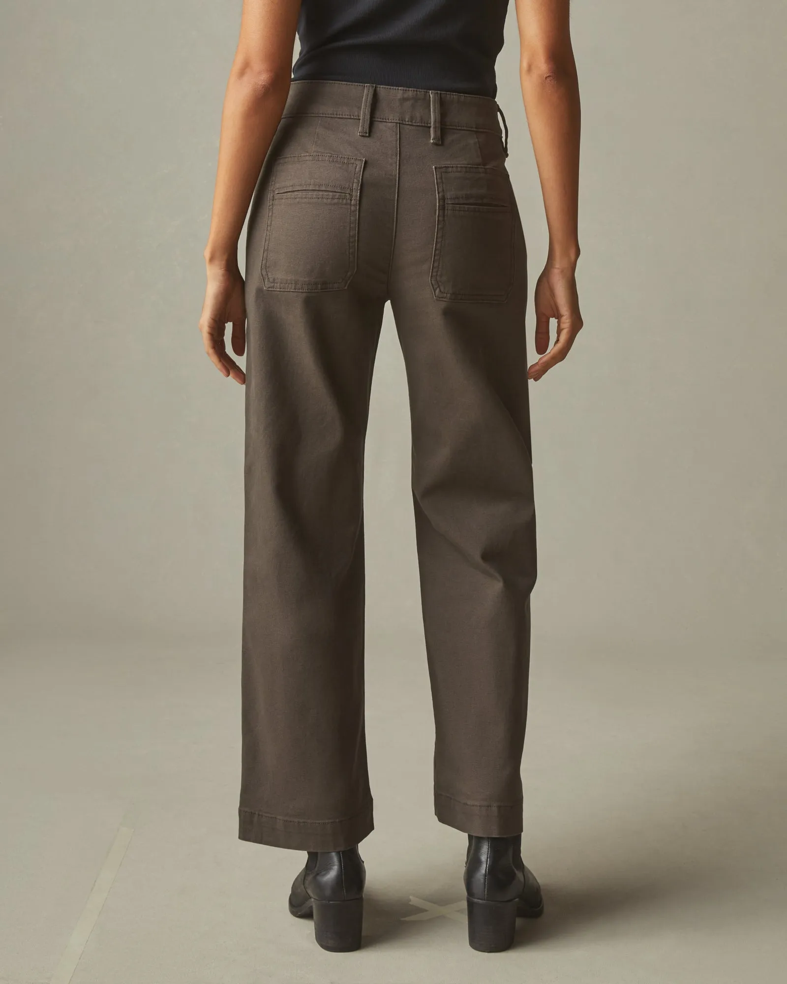 Women's Wide Leg Pant - Dark Coffee sold by American Giant product image thumbnail 3