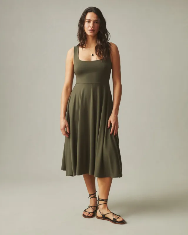 Women's Flex Dress - Olive sold by American Giant