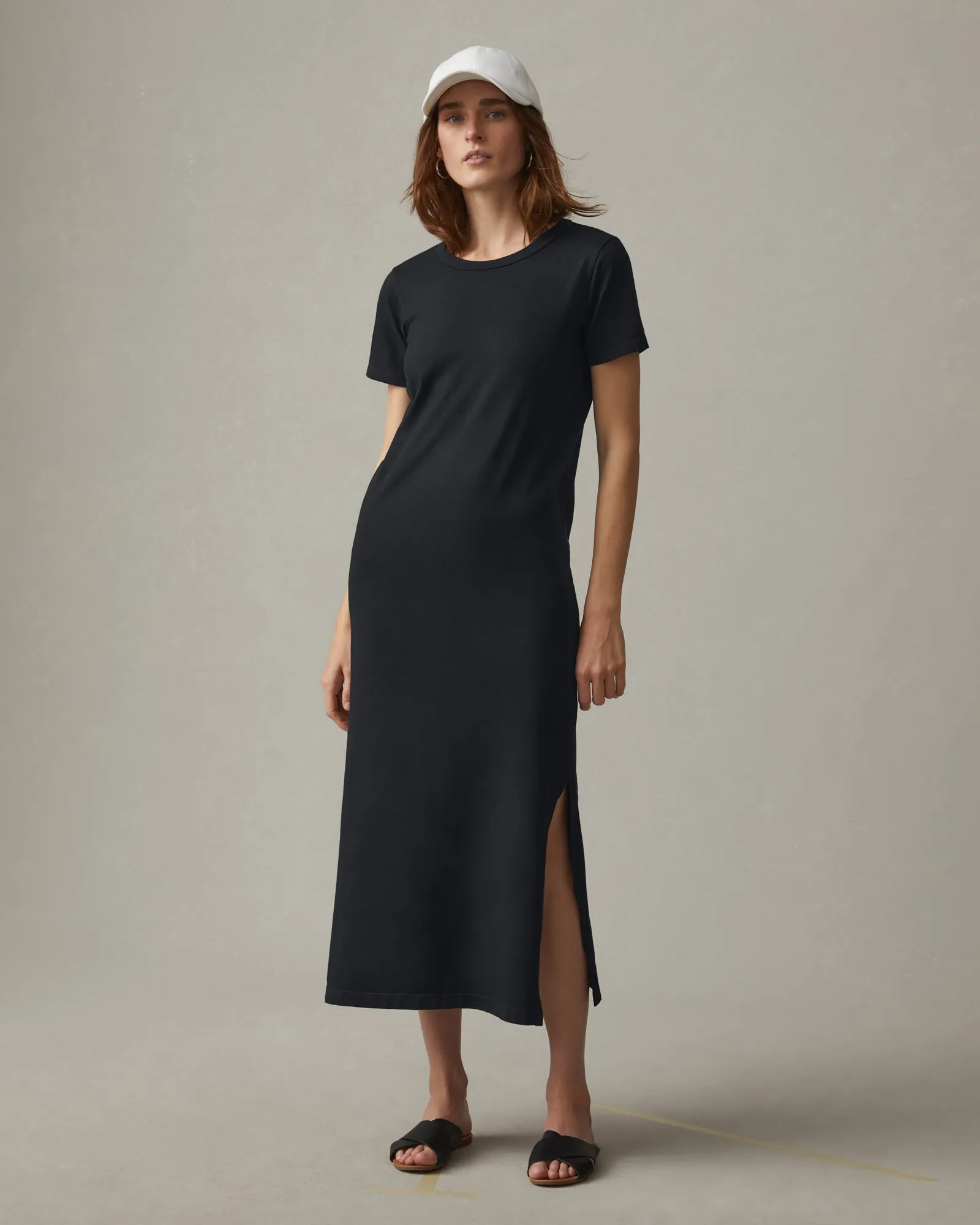 Women's Midi Tee Dress - Black sold by American Giant