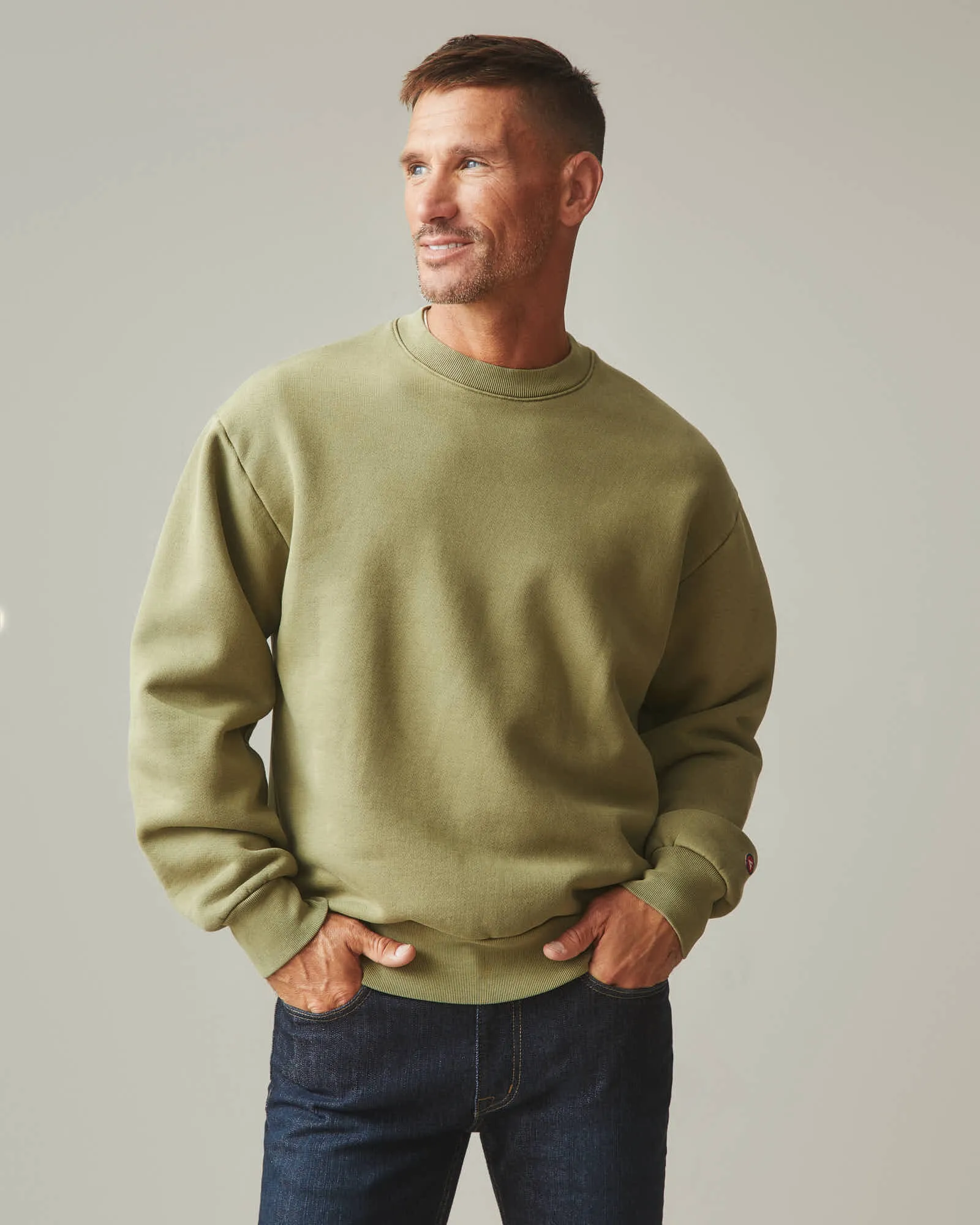 Unisex American Vintage Crew - Capulet Olive sold by American Giant product image thumbnail 2