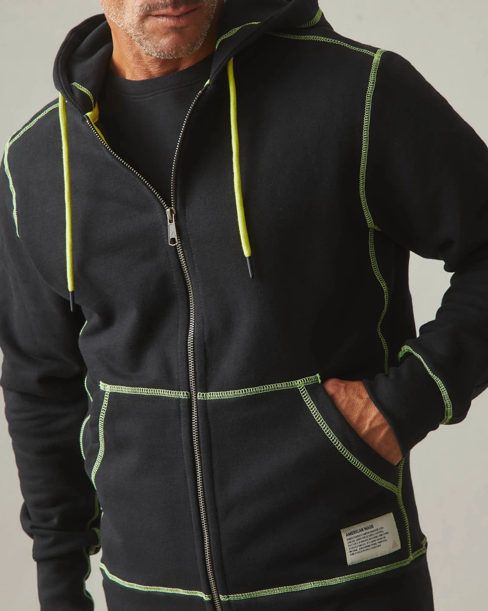 Contrast Classic Full Zip - Black sold by American Giant product image thumbnail 5