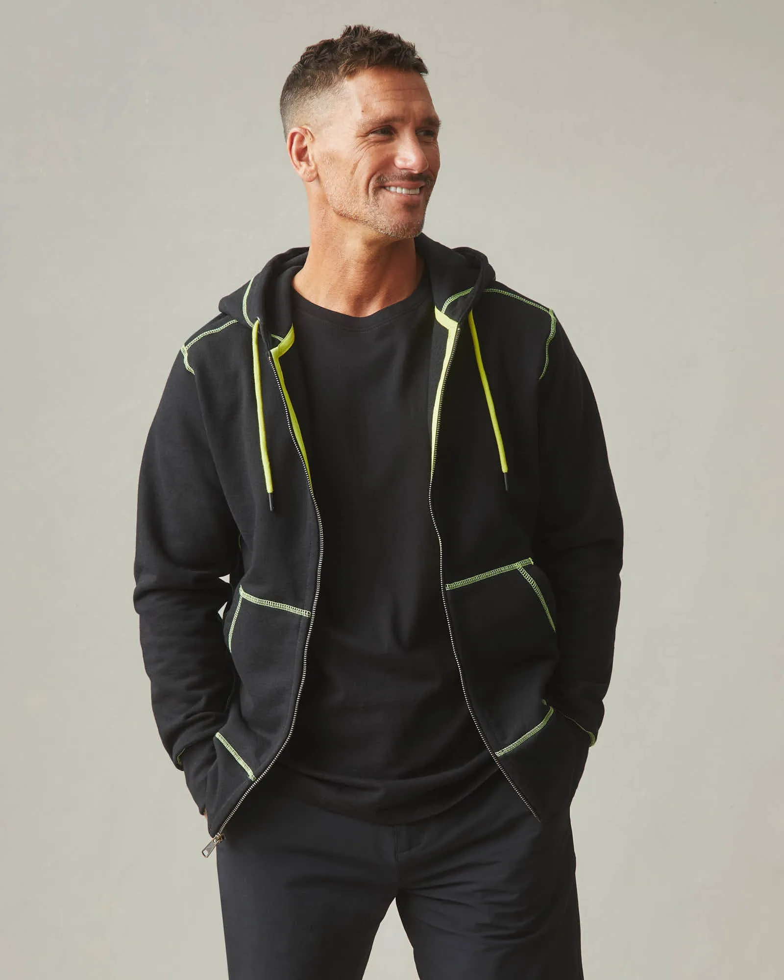 Contrast Classic Full Zip - Black sold by American Giant product image thumbnail 2