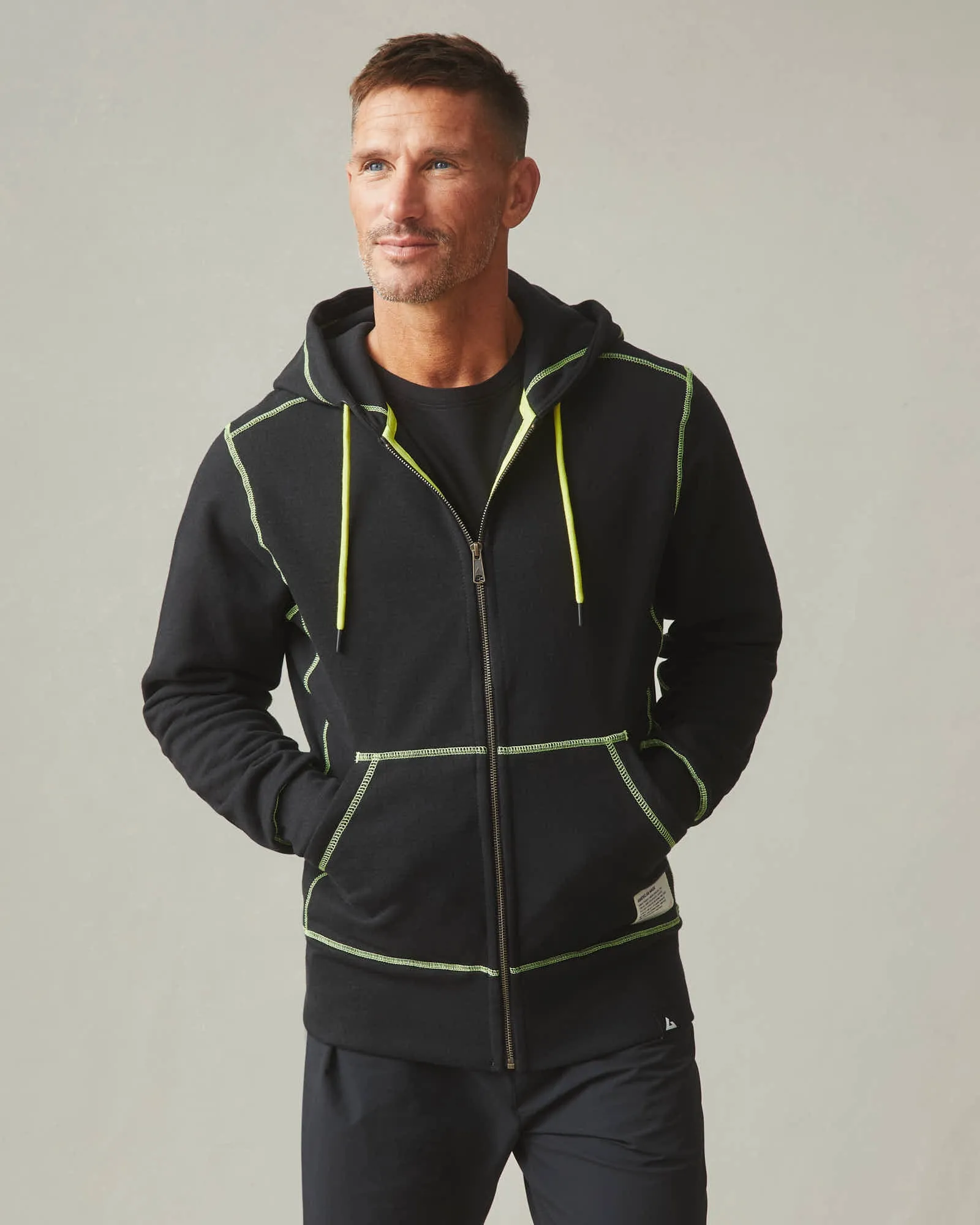 Contrast Classic Full Zip - Black sold by American Giant product image thumbnail 3