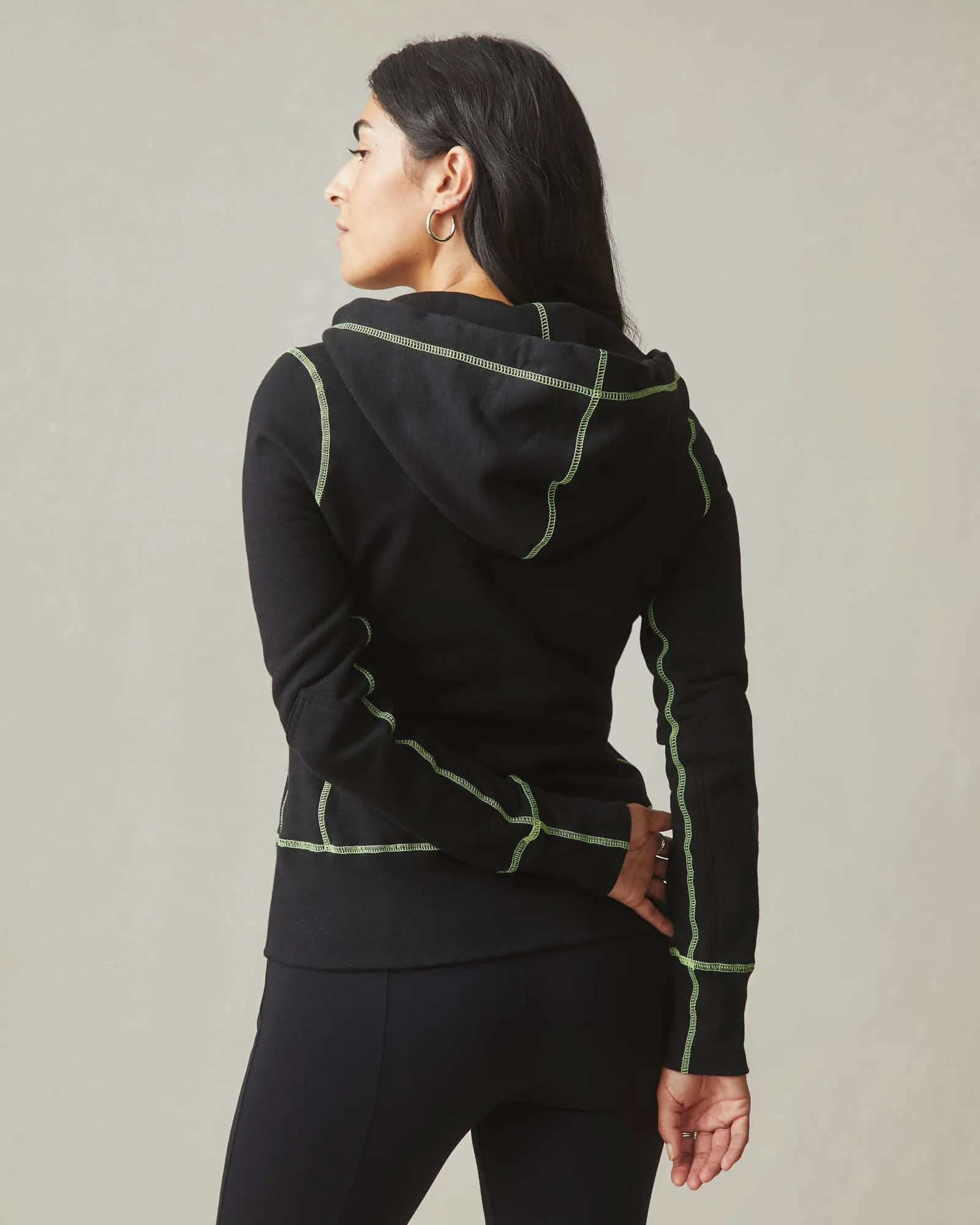 Contrast Classic Full Zip - Black sold by American Giant product image thumbnail 4