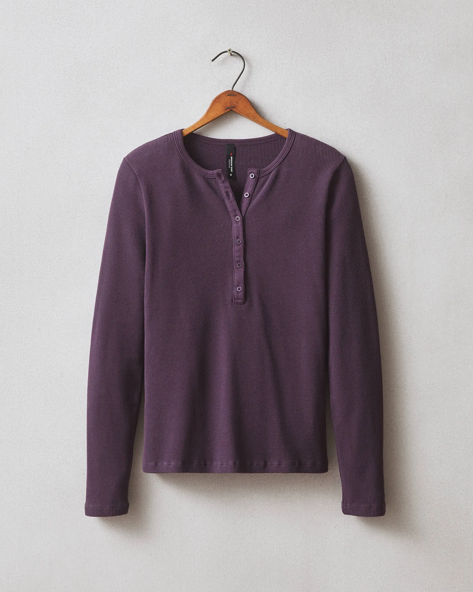 Women's Thermal Henley - Grapeseed sold by American Giant