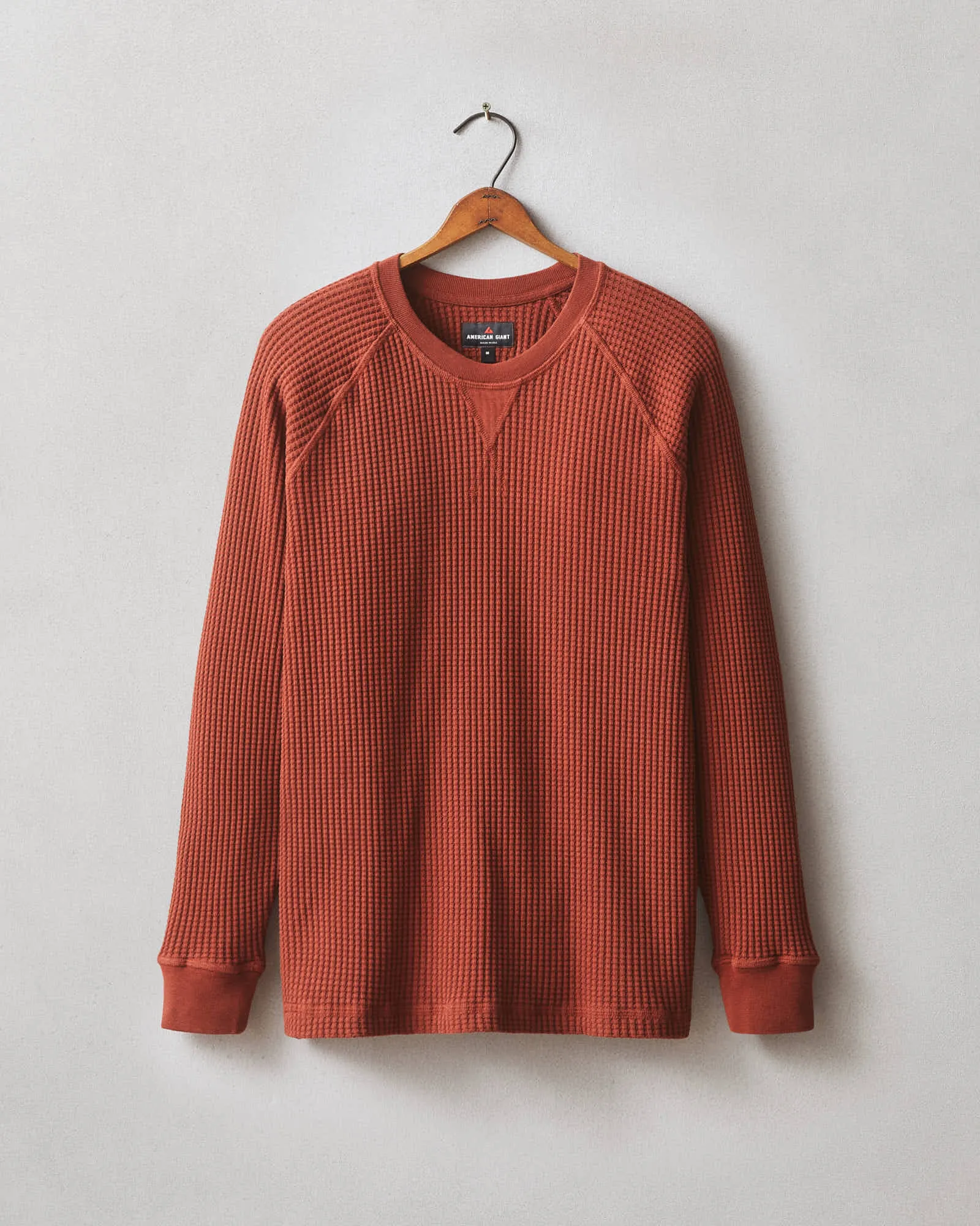 Waffle Crew Long Sleeve - Smoked Paprika sold by American Giant