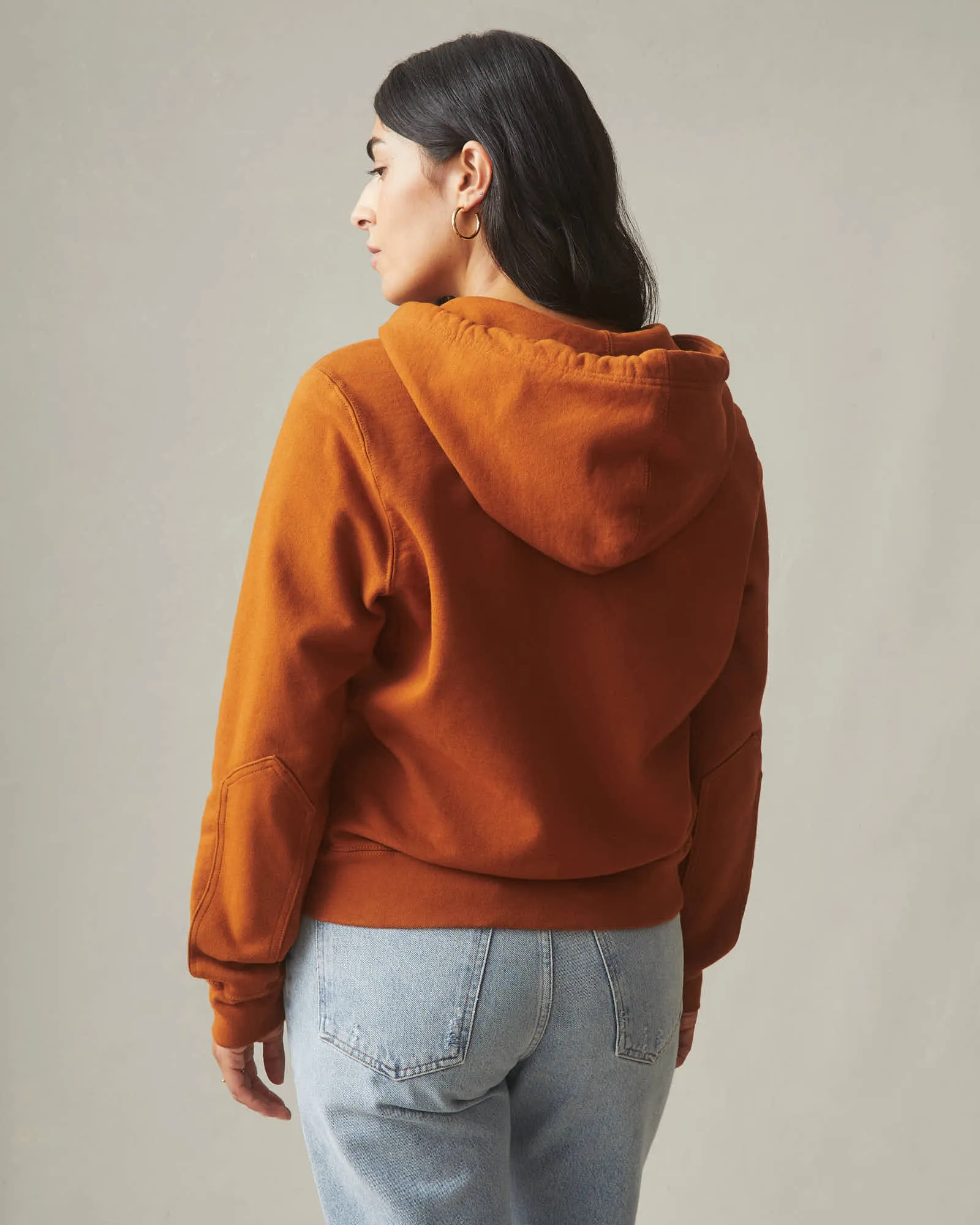 Women's Relaxed Classic Full Zip - Caramel Cafe sold by American Giant product image thumbnail 4