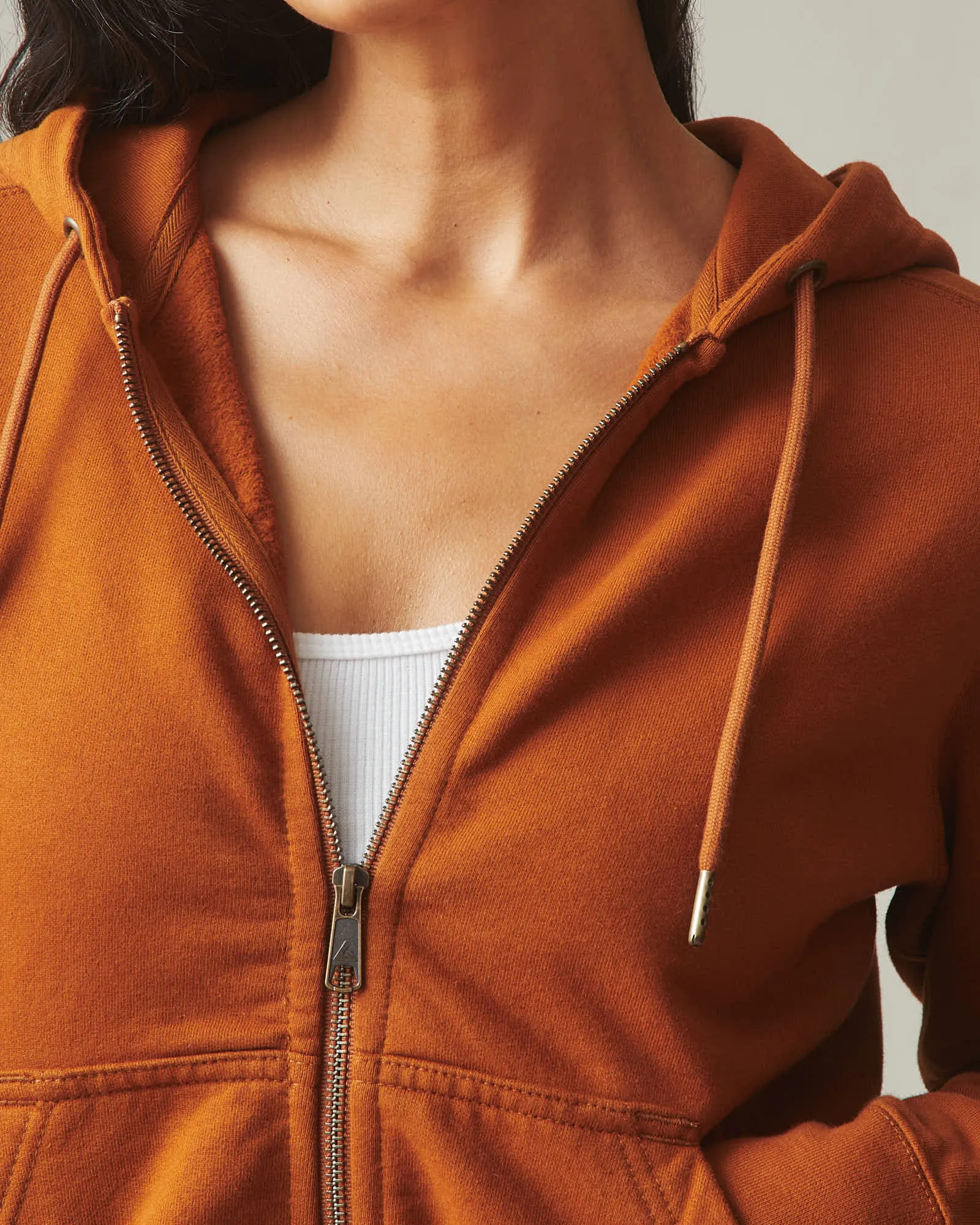 Women's Relaxed Classic Full Zip - Caramel Cafe sold by American Giant product image thumbnail 5