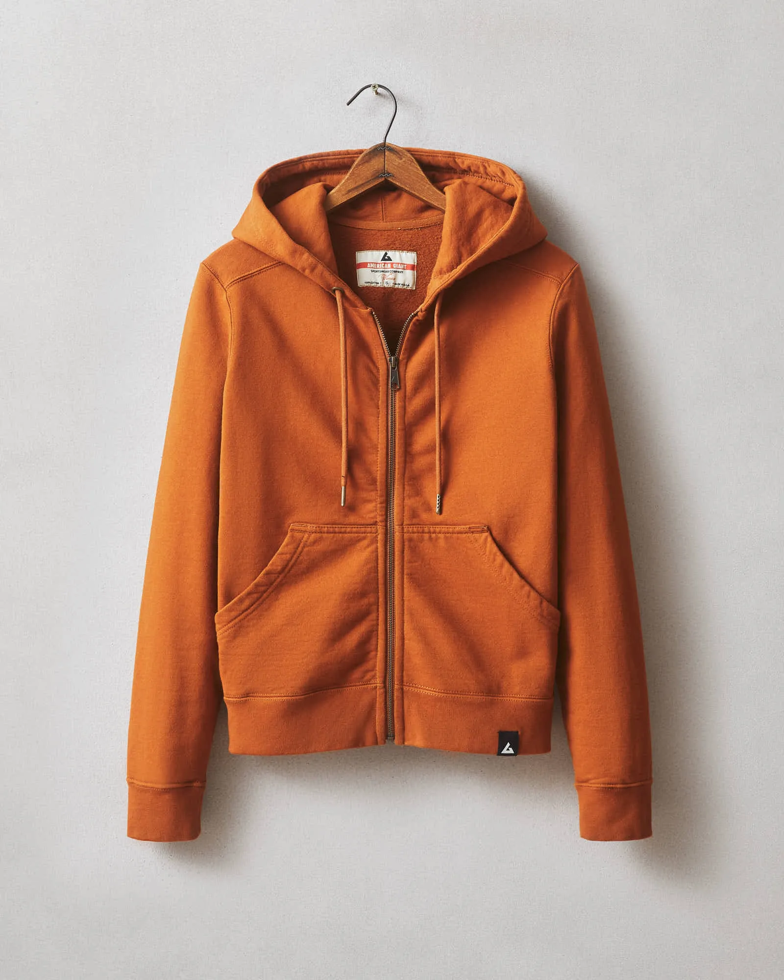 Women's Relaxed Classic Full Zip - Caramel Cafe sold by American Giant