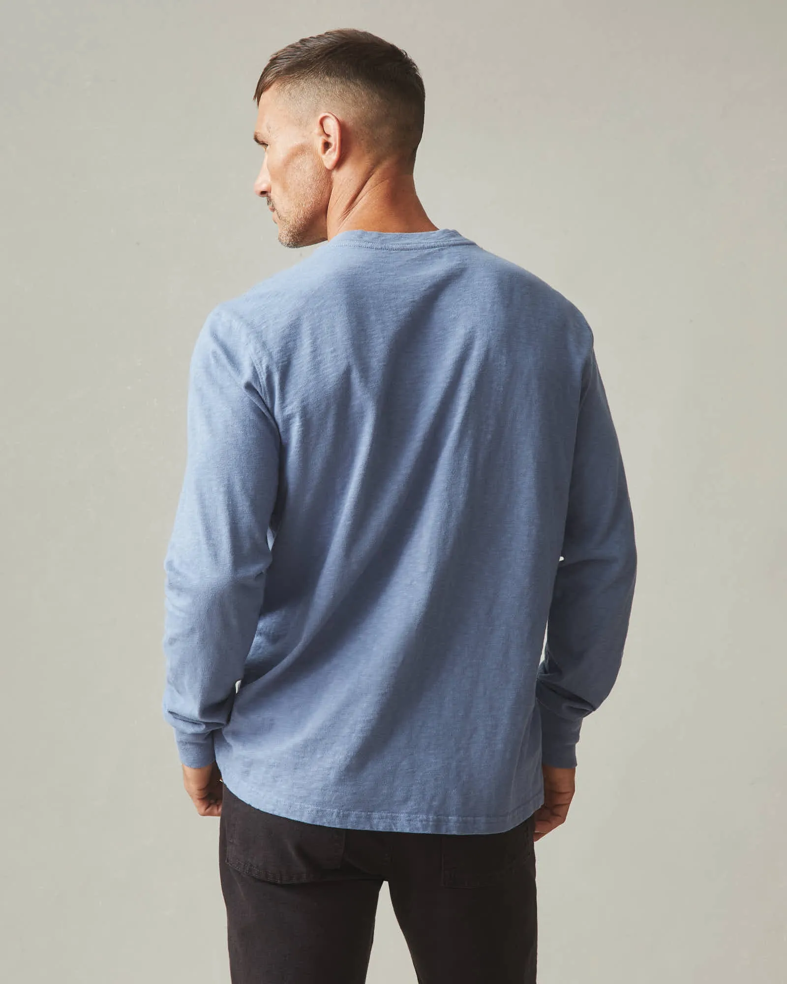 Men's Premium Slub Long Sleeve Henley - Wild Wind sold by American Giant product image thumbnail 4