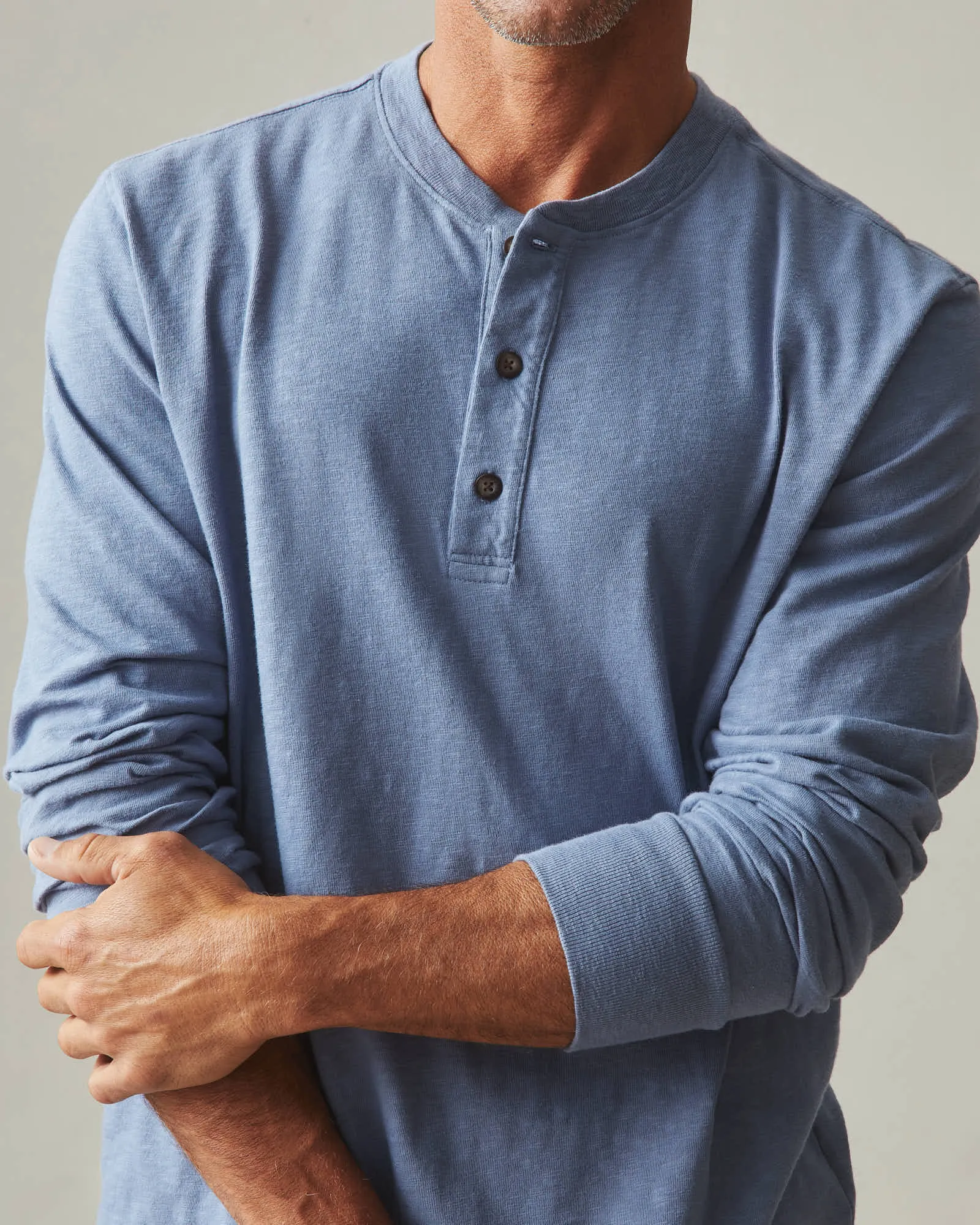 Men's Premium Slub Long Sleeve Henley - Wild Wind sold by American Giant product image thumbnail 5