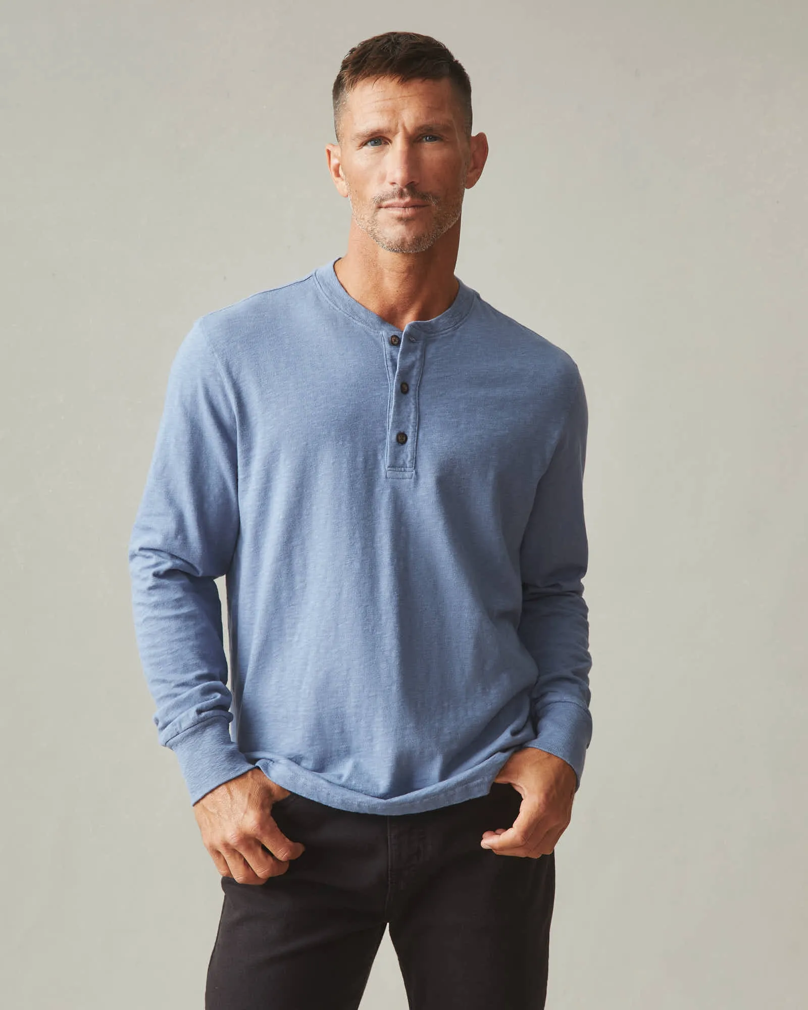 Men's Premium Slub Long Sleeve Henley - Wild Wind sold by American Giant product image thumbnail 2
