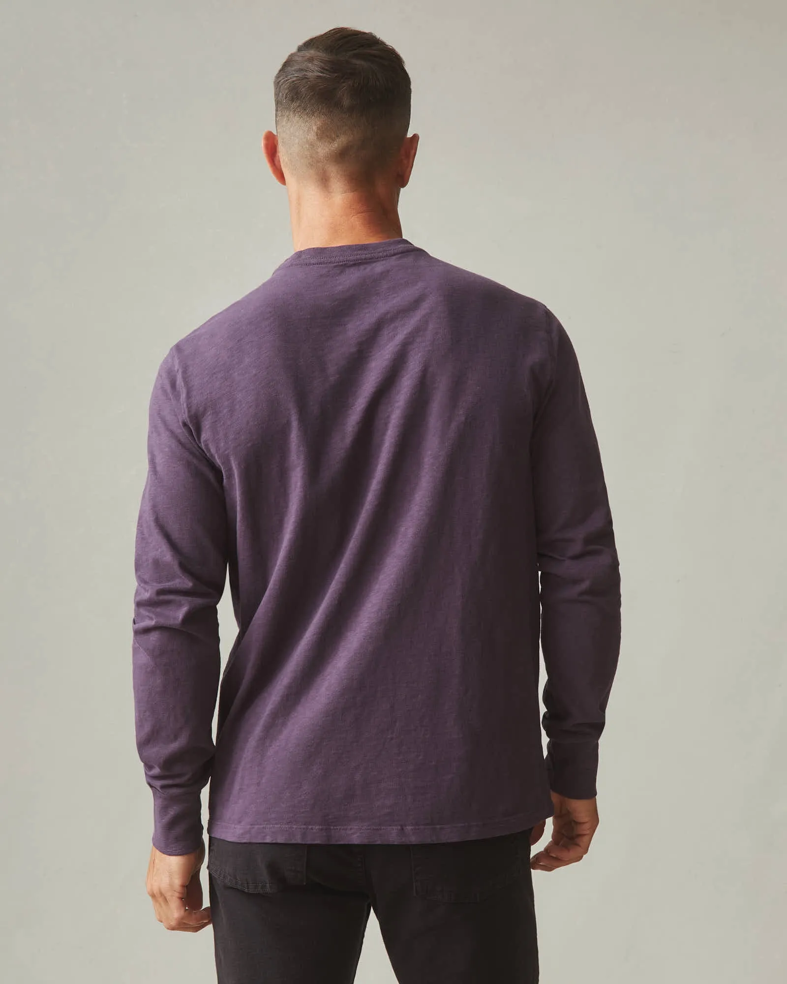 Men's Premium Slub Crew Long Sleeve Tee - Grapeseed sold by American Giant product image thumbnail 3
