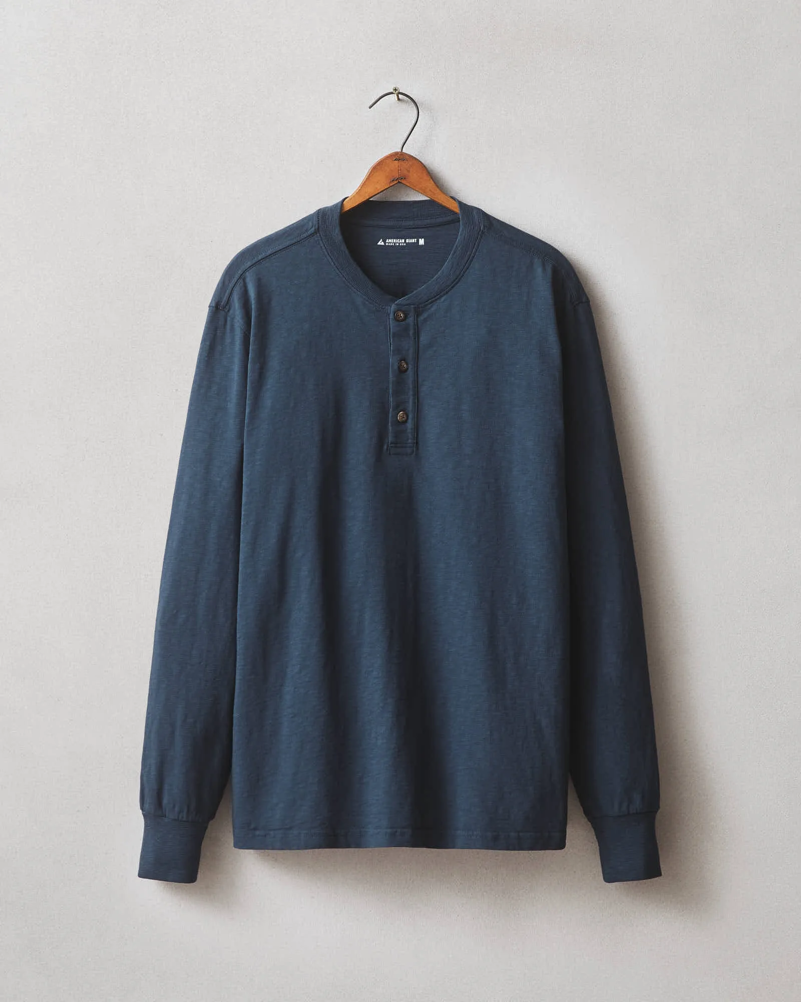 Men's Premium Slub Long Sleeve Henley - Spellbound sold by American Giant