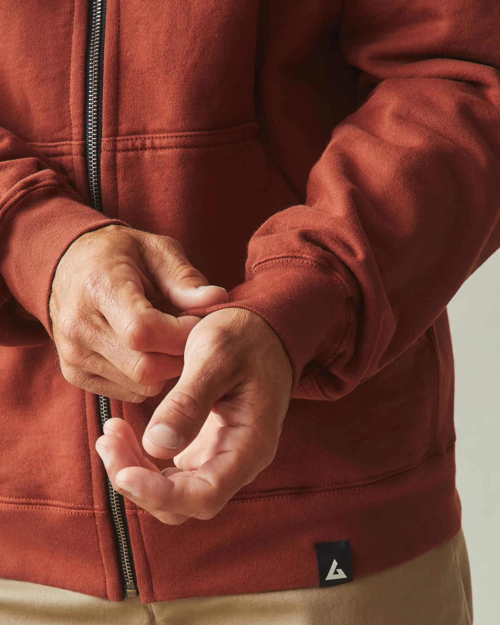 Men's Relaxed Classic Full Zip - Smoked Paprika sold by American Giant product image thumbnail 5