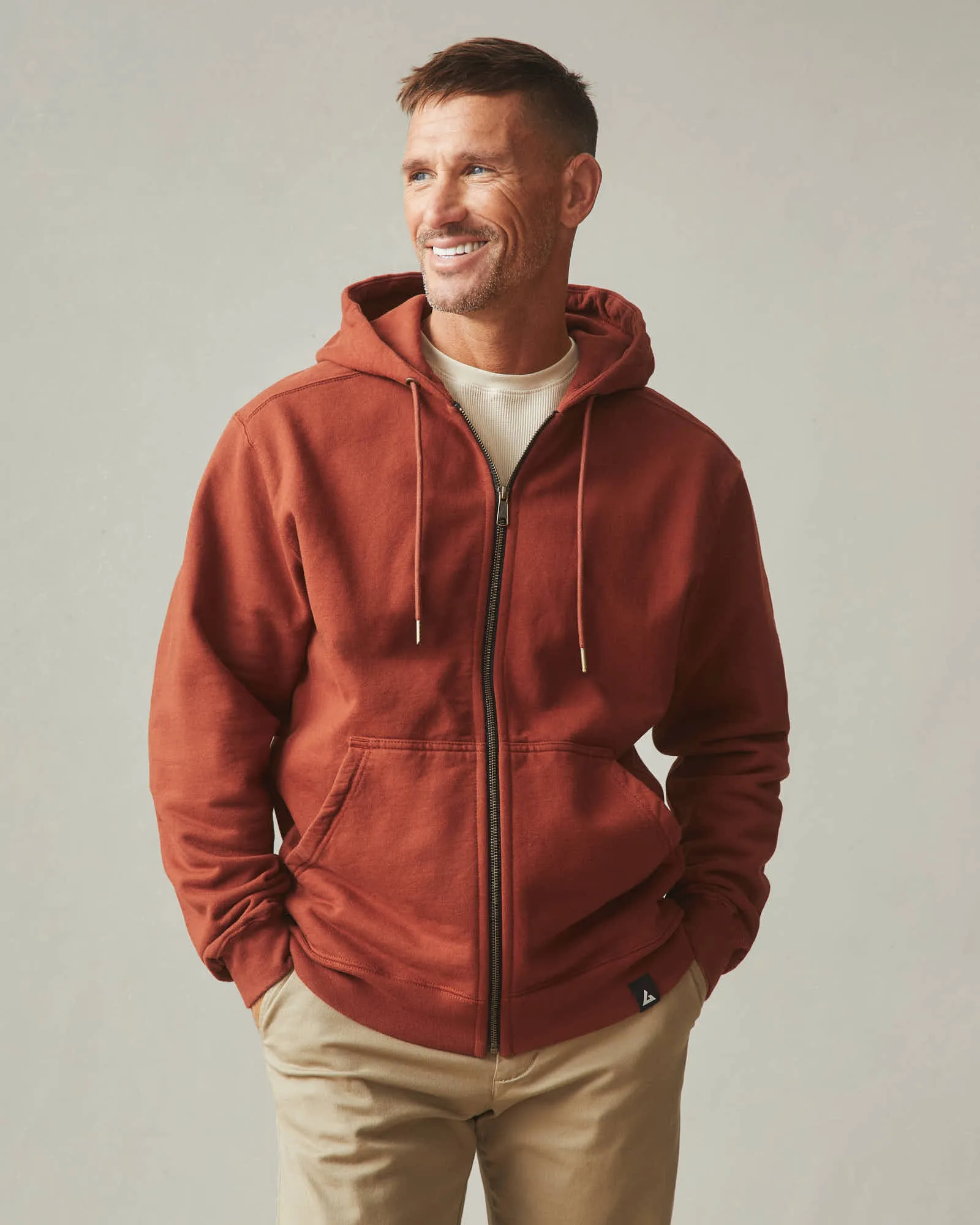 Men's Relaxed Classic Full Zip - Smoked Paprika sold by American Giant product image thumbnail 2