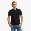 Men's Classic Cotton Polo - Black sold by American Giant