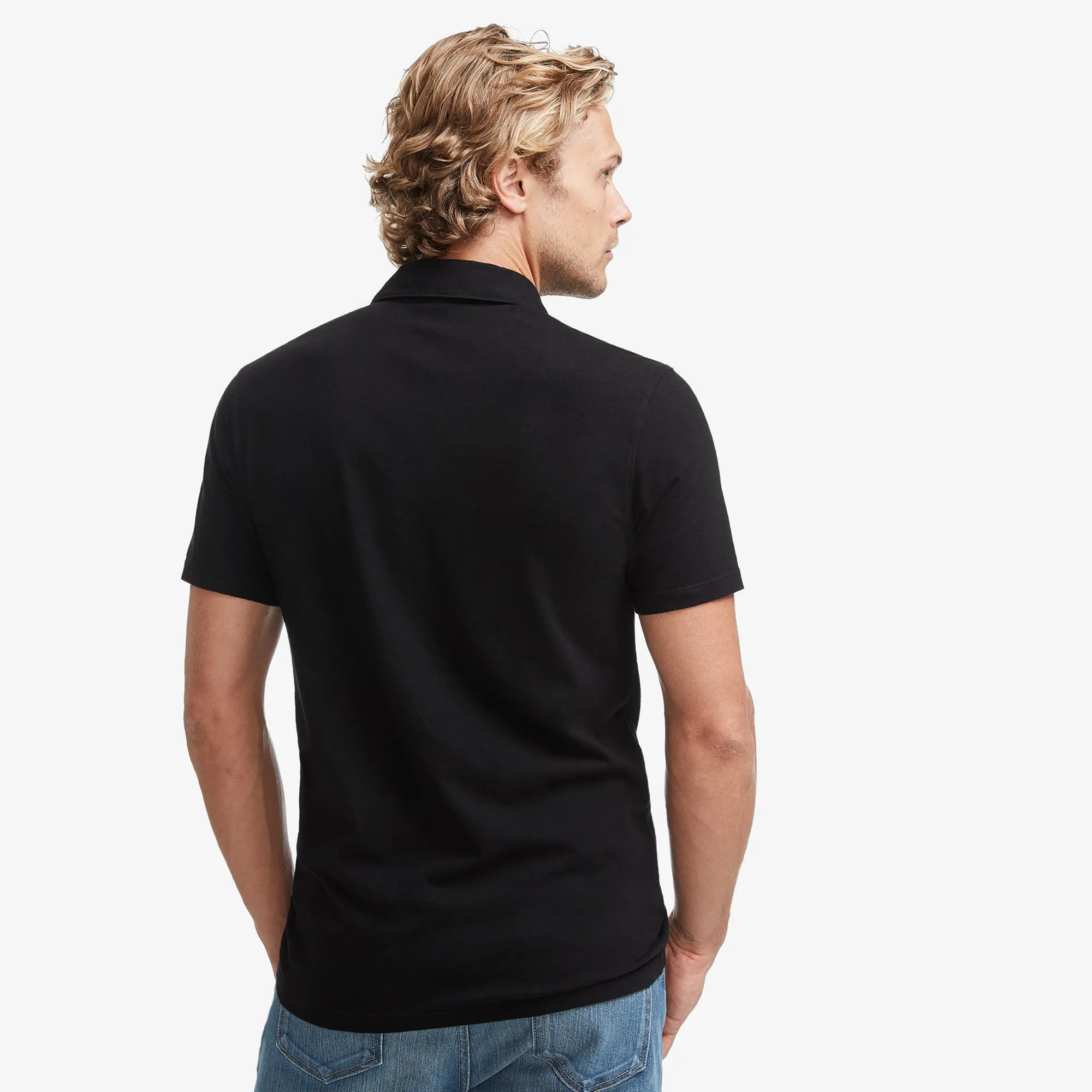 Men's Classic Cotton Polo - Black sold by American Giant product image thumbnail 2
