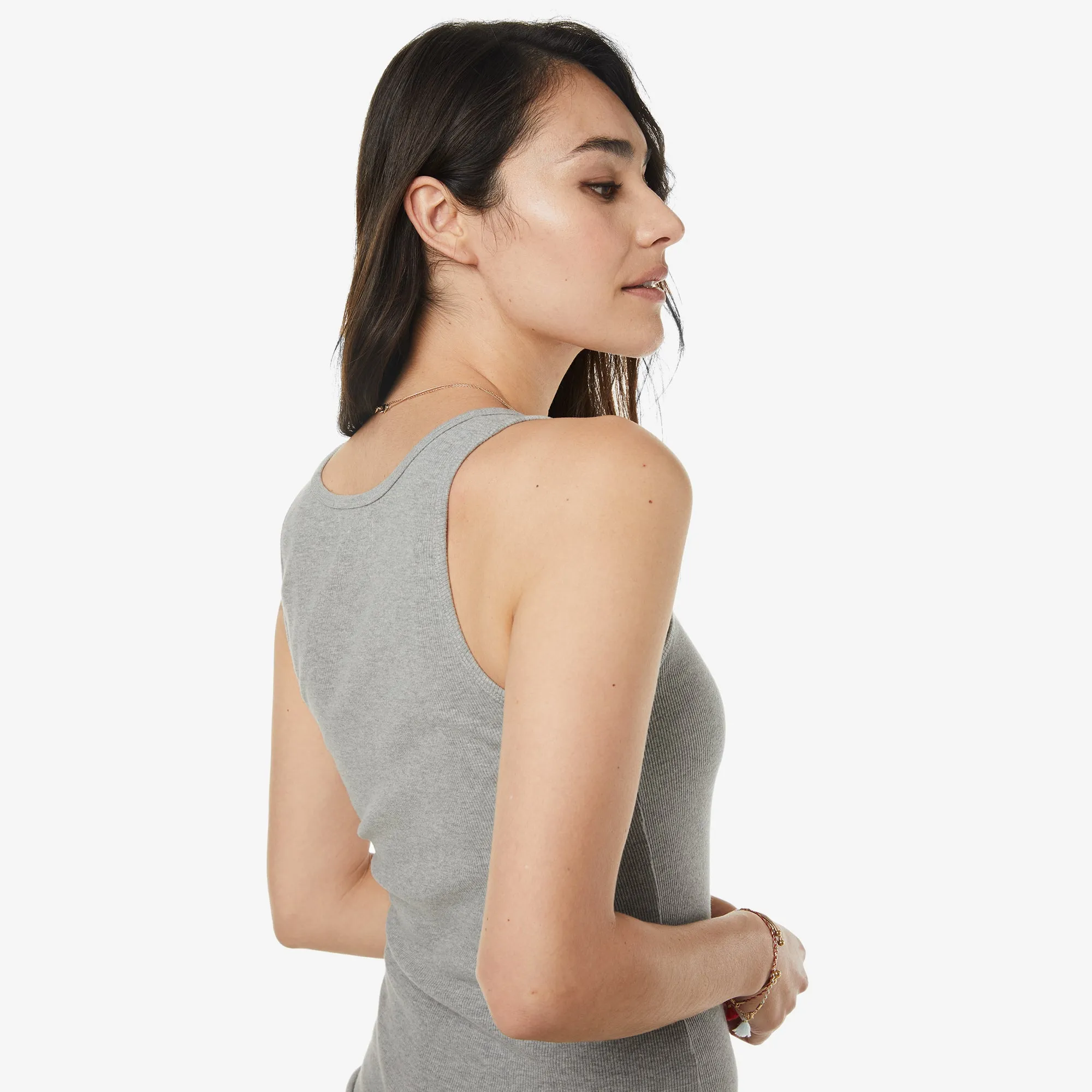 Women's Rib Tank - Heather Grey, XS sold by American Giant product image thumbnail 4
