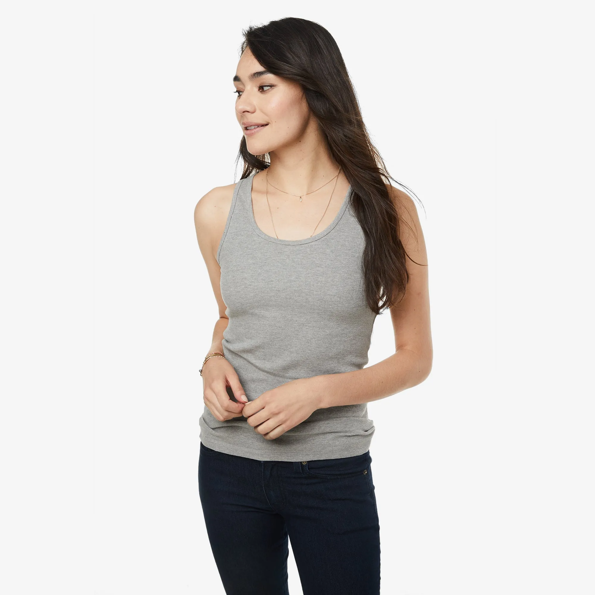 Women's Rib Tank - Heather Grey, XS sold by American Giant product image thumbnail 5