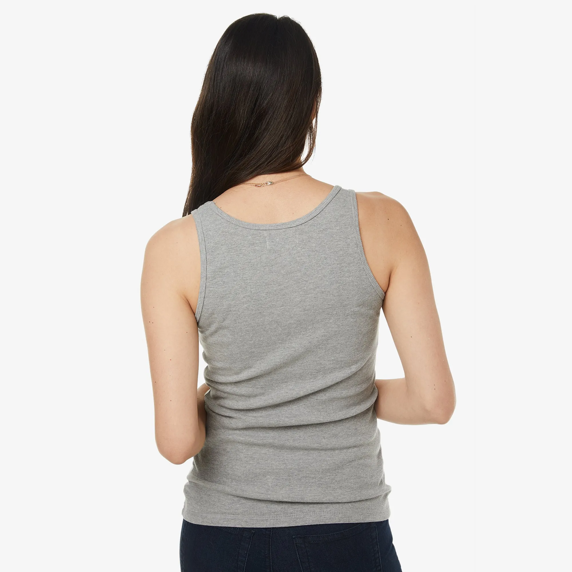 Women's Rib Tank - Heather Grey, XS sold by American Giant product image thumbnail 2