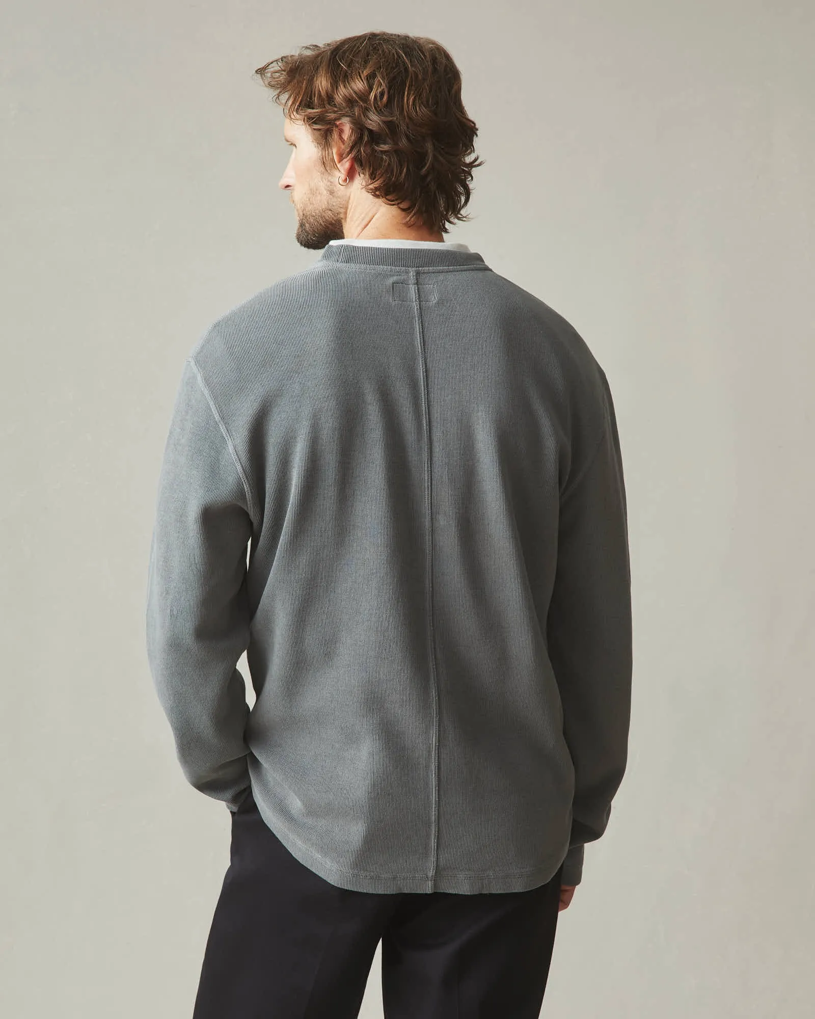 Men's French Rib Crew - Lava Smoke sold by American Giant product image thumbnail 3