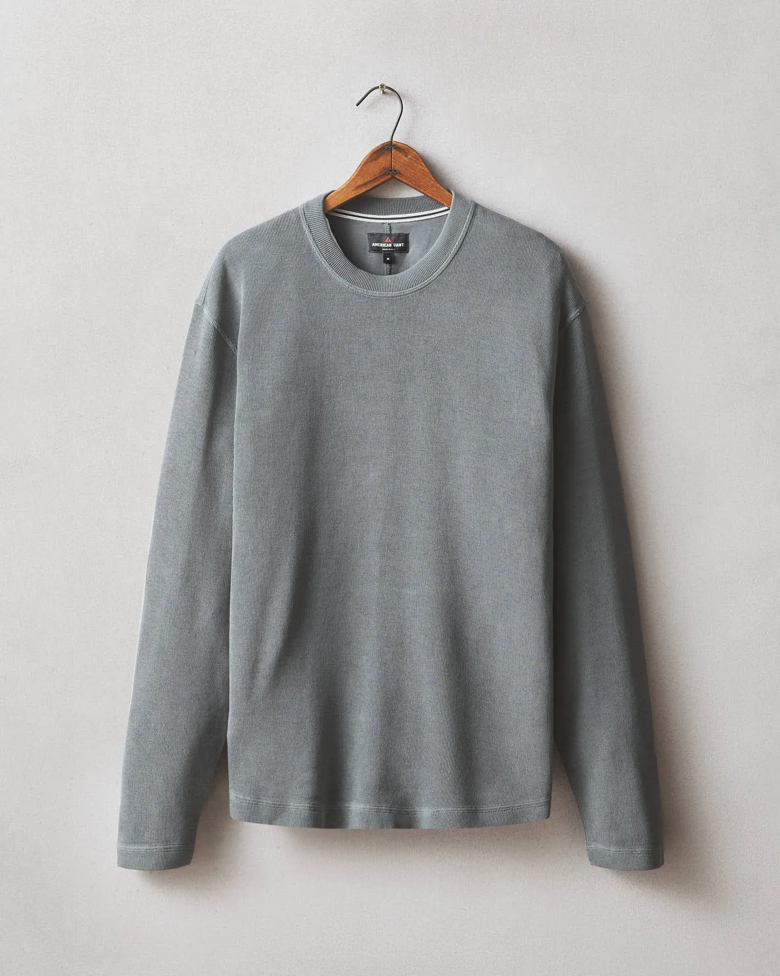 Men's French Rib Crew - Lava Smoke sold by American Giant