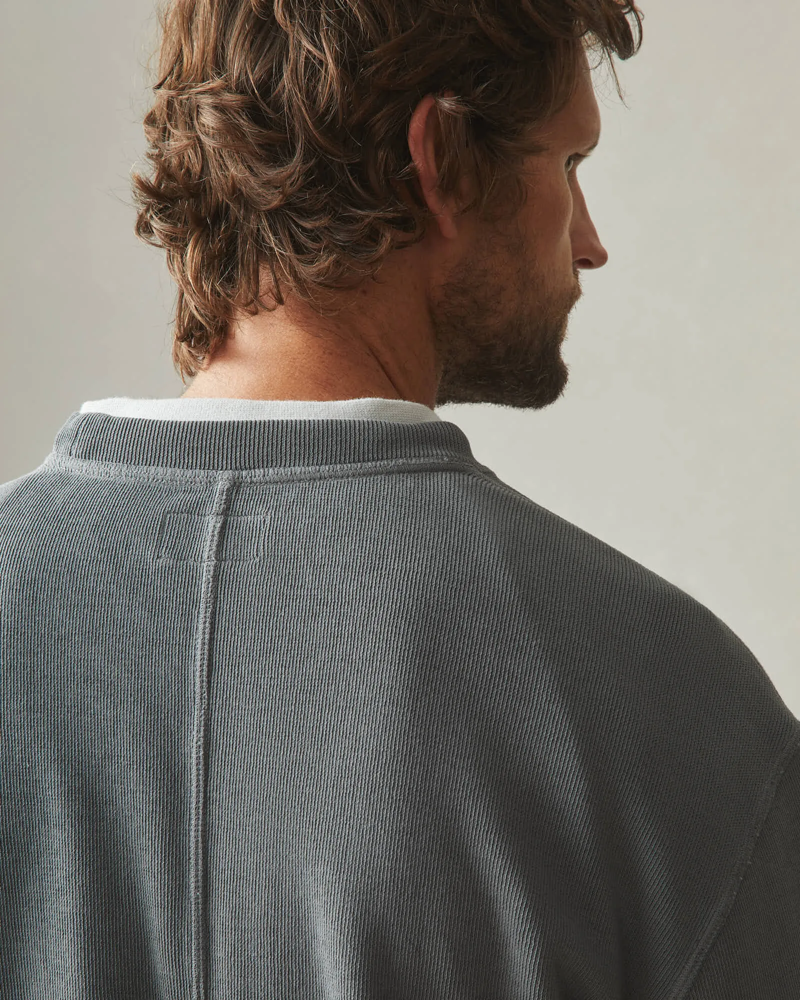 Men's French Rib Crew - Lava Smoke sold by American Giant product image thumbnail 4