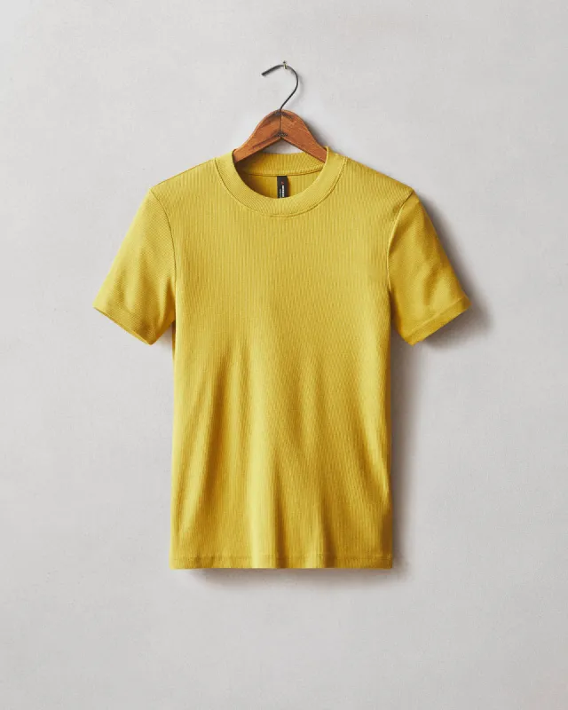 Women's Luxe Rib Crew Tee - Golden Palm sold by American Giant