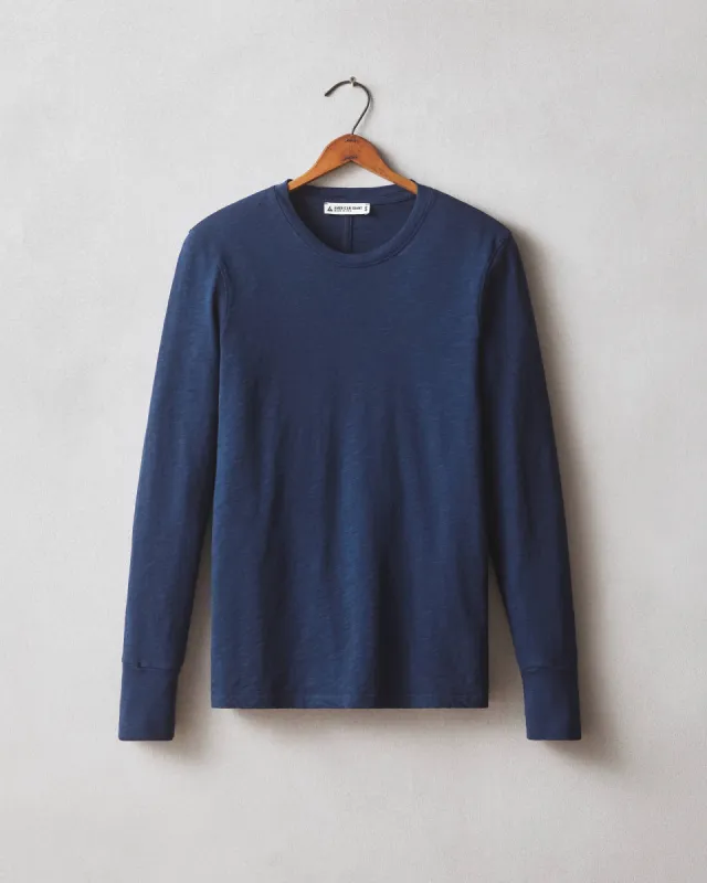 Premium Slub Crew Tee Long Sleeve - Pageant Blue sold by American Giant