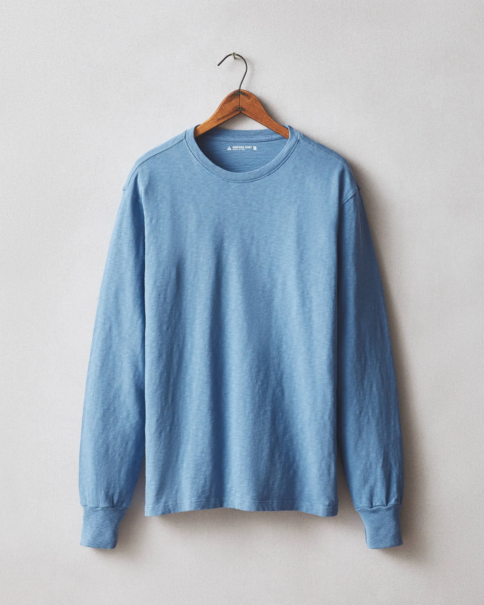 Men's Premium Slub Long Sleeve Crew Tee  - Riverside sold by American Giant