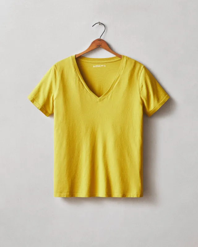 Women's Classic Cotton V-Neck Tee - Golden Palm sold by American Giant