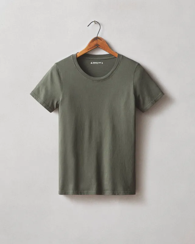 Women's Classic Cotton Crew Tee - Deep Olive sold by American Giant