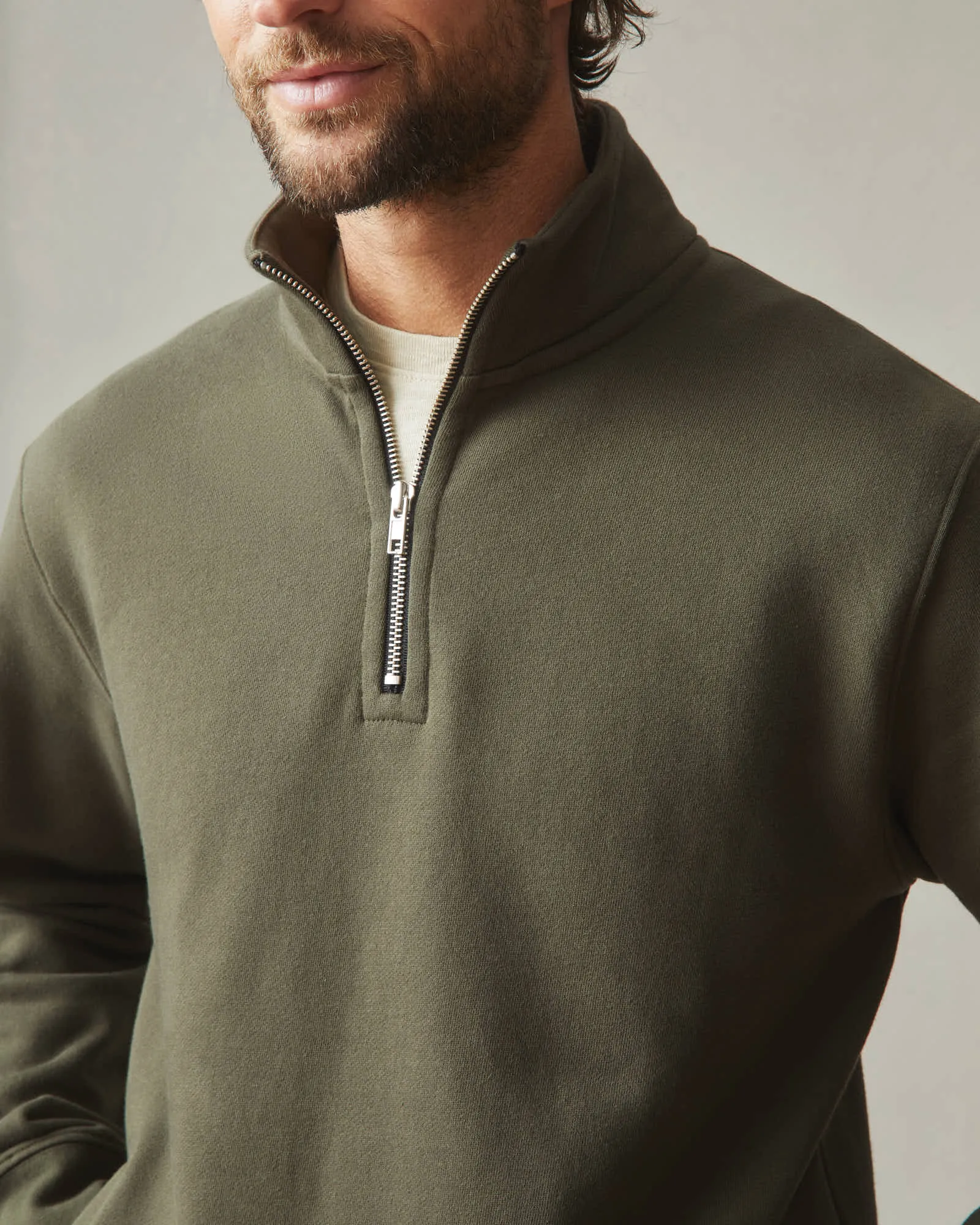 Men's Carolina Quarter Zip - Deep Olive sold by American Giant product image thumbnail 5