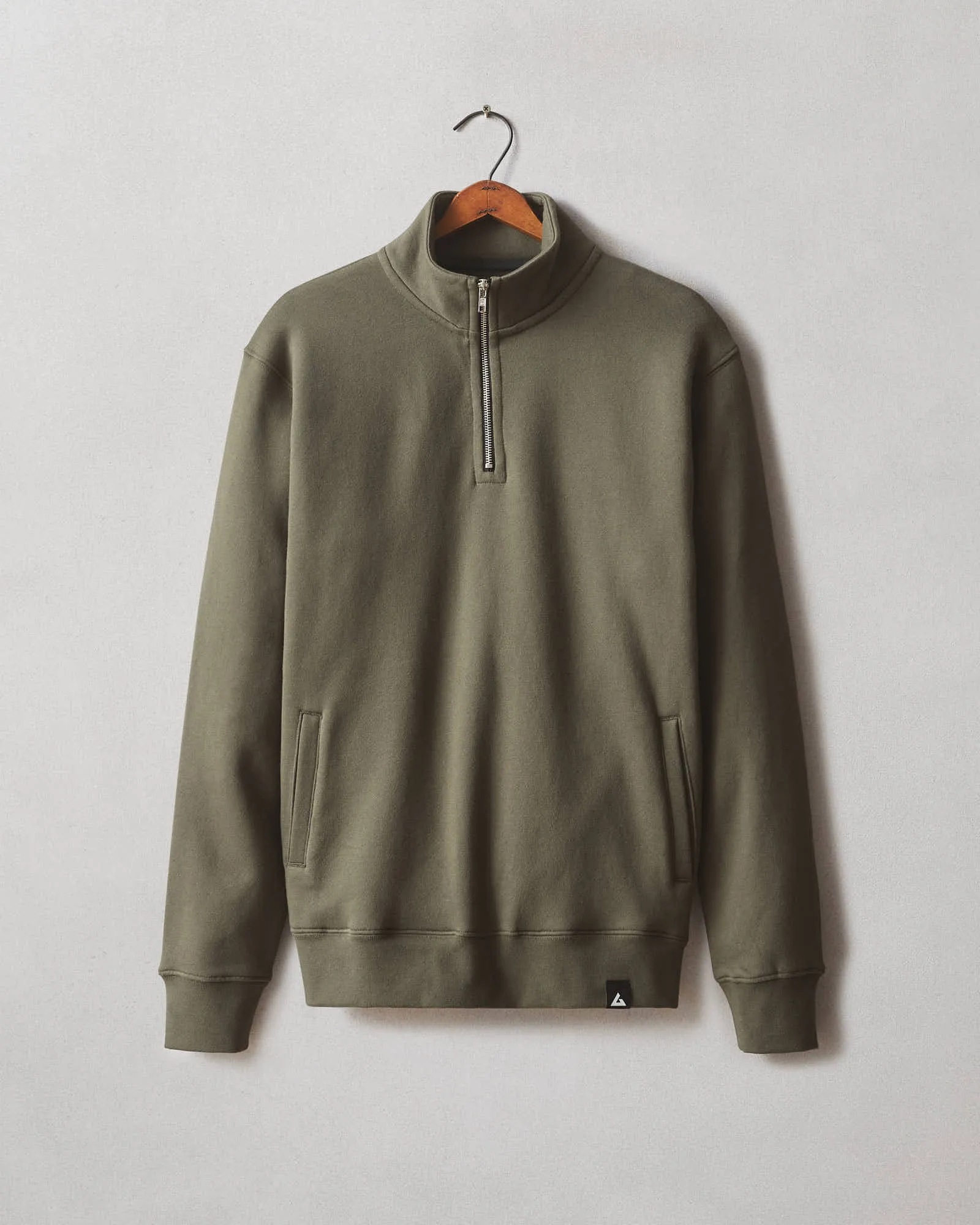 Men's Carolina Quarter Zip - Deep Olive sold by American Giant