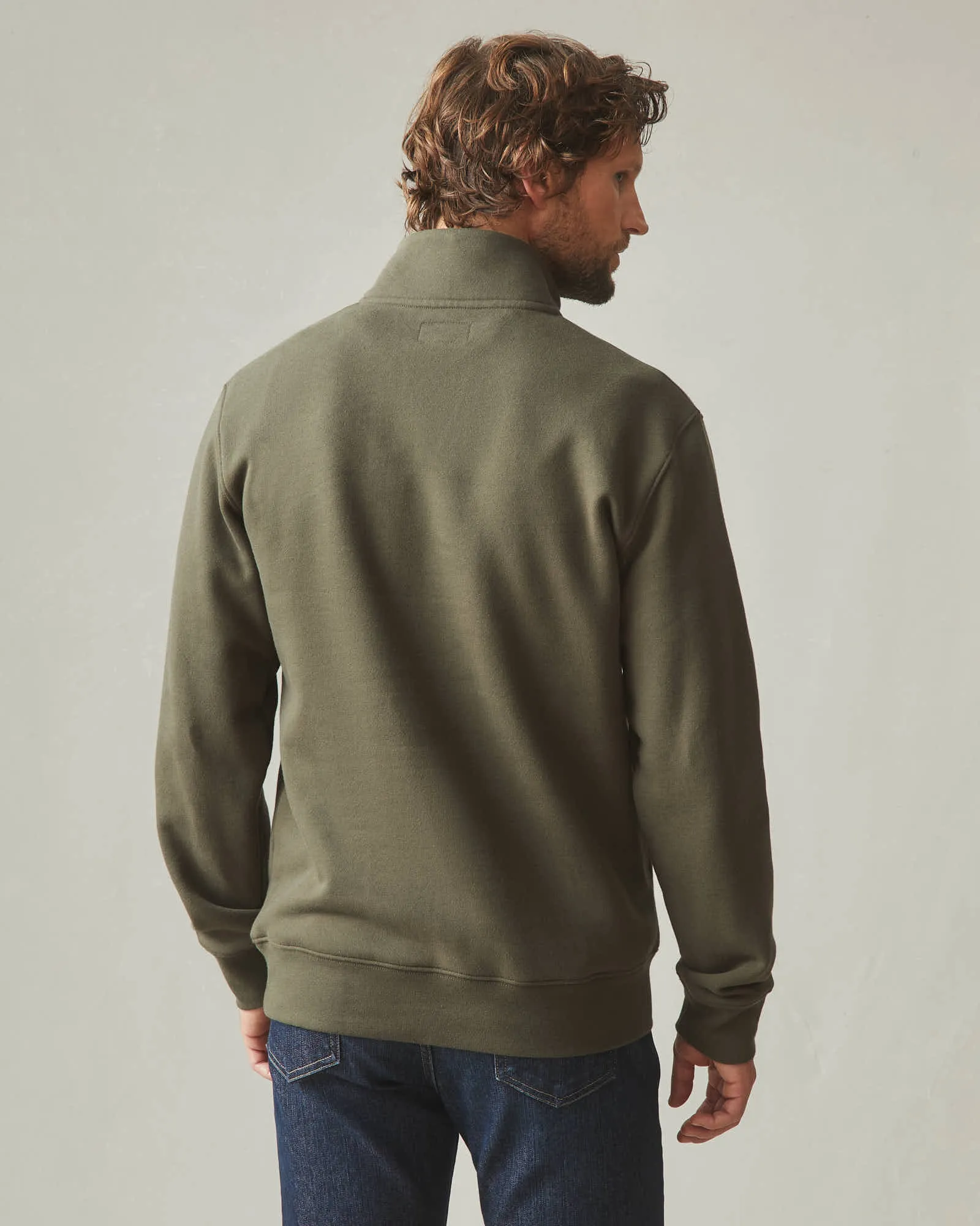 Men's Carolina Quarter Zip - Deep Olive sold by American Giant product image thumbnail 4