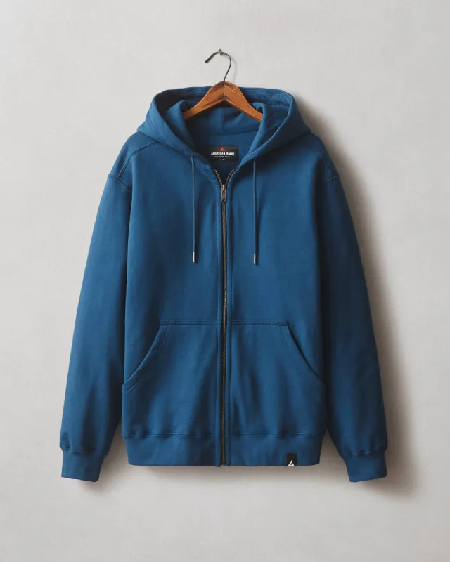 Men's Relaxed Classic Full Zip - Eclipse Blue sold by American Giant