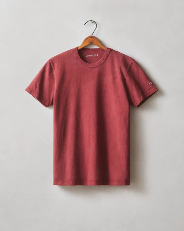 Women's Vintage Crew Tee - Washed Tibetan Red sold by American Giant